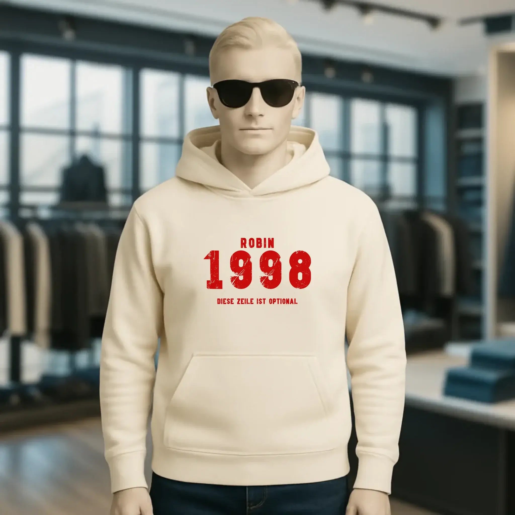 JAHRGANG mit NAME + WUNSCHTEXT • Unisex Premium Hoodie XS-5XL aus Bio-Baumwolle für Damen & Herren • Exklusivdesign • personalisiert