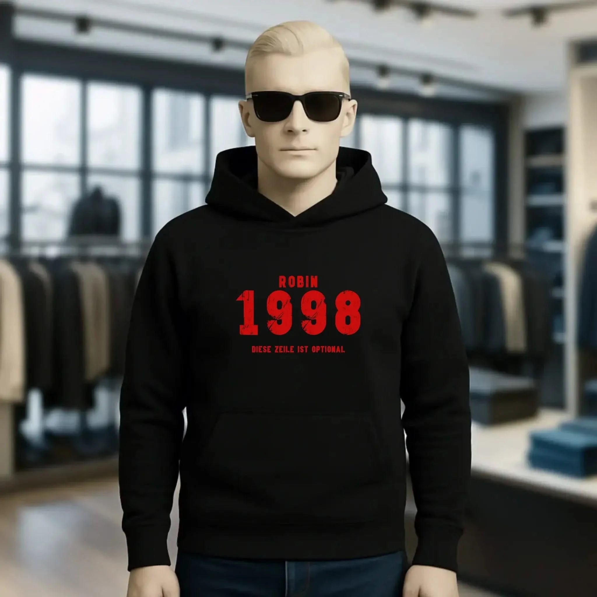 JAHRGANG mit NAME + WUNSCHTEXT • Unisex Premium Hoodie XS-5XL aus Bio-Baumwolle für Damen & Herren • Exklusivdesign • personalisiert