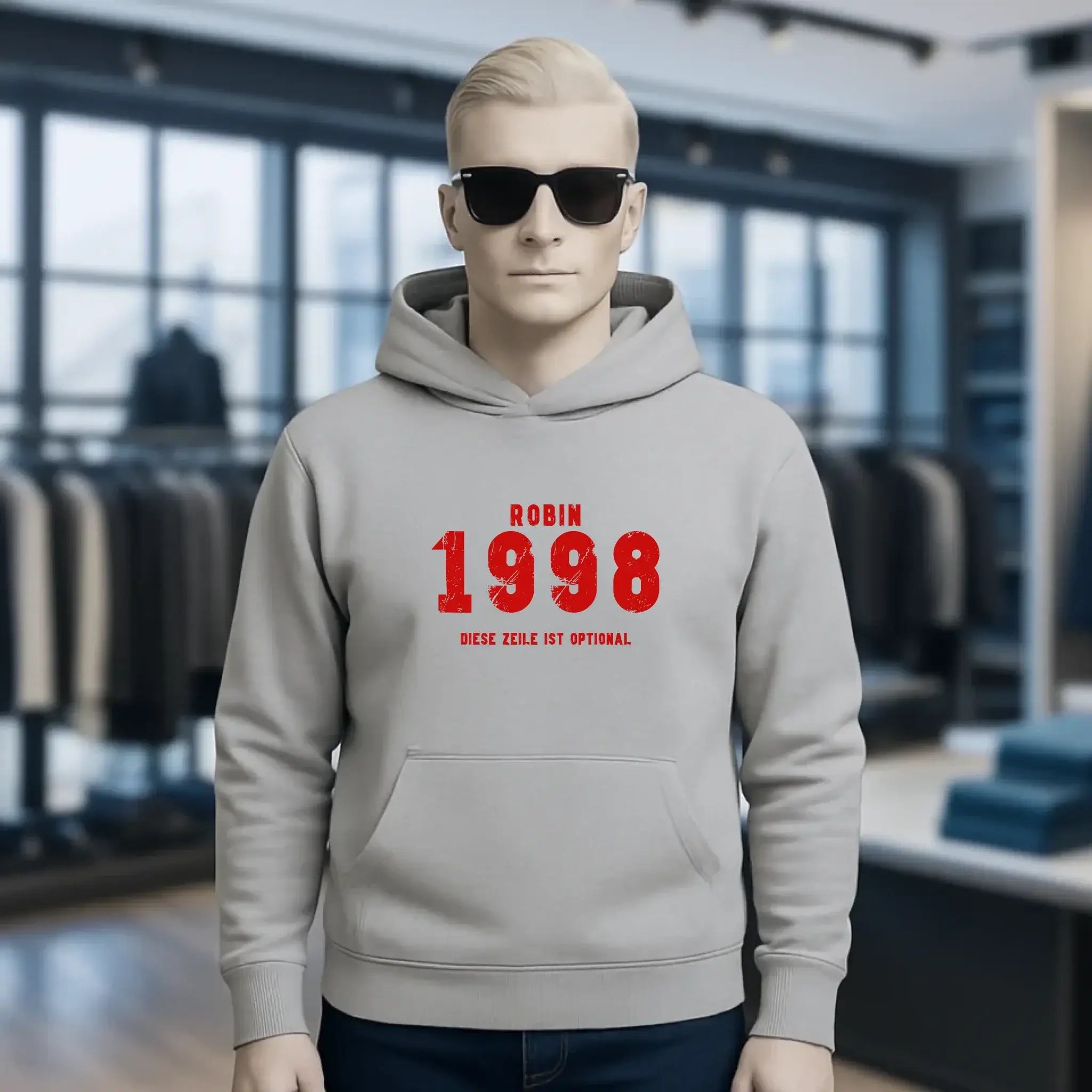 JAHRGANG mit NAME + WUNSCHTEXT • Unisex Premium Hoodie XS-5XL aus Bio-Baumwolle für Damen & Herren • Exklusivdesign • personalisiert