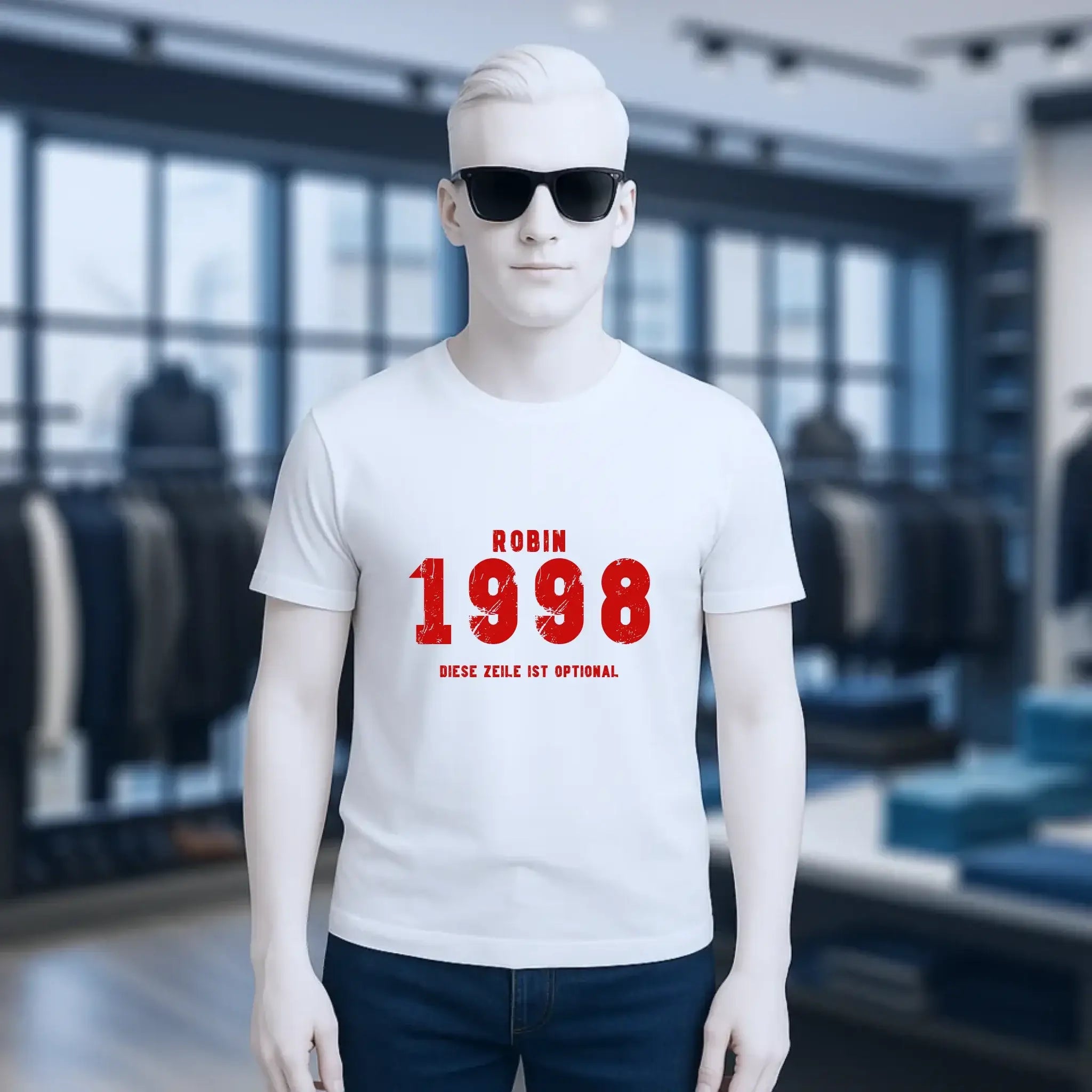 JAHRGANG mit NAME + WUNSCHTEXT • Unisex Premium T-Shirt XS-5XL aus Bio-Baumwolle für Damen & Herren • Exklusivdesign • personalisiert