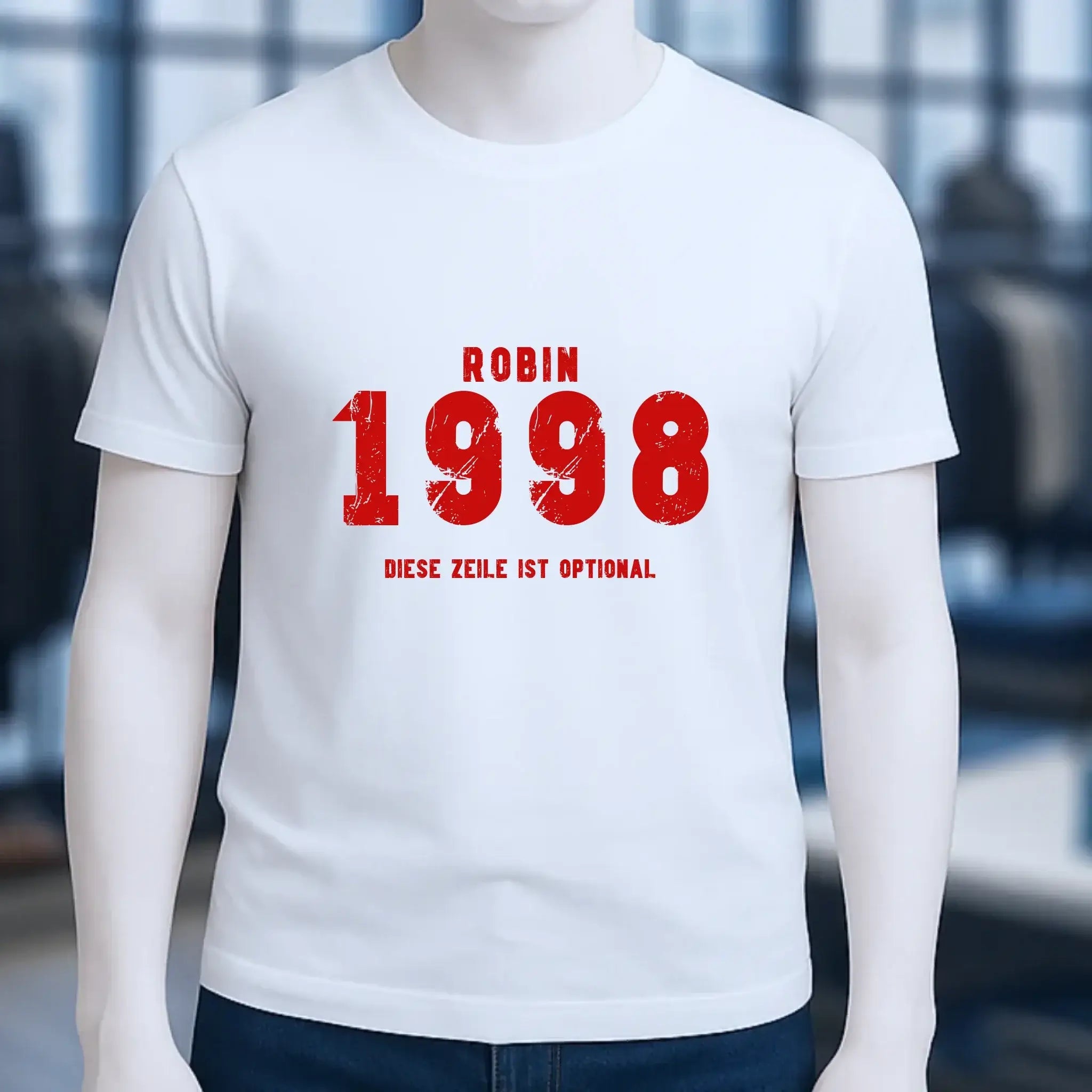 JAHRGANG mit NAME + WUNSCHTEXT • Unisex Premium T-Shirt XS-5XL aus Bio-Baumwolle für Damen & Herren • Exklusivdesign • personalisiert