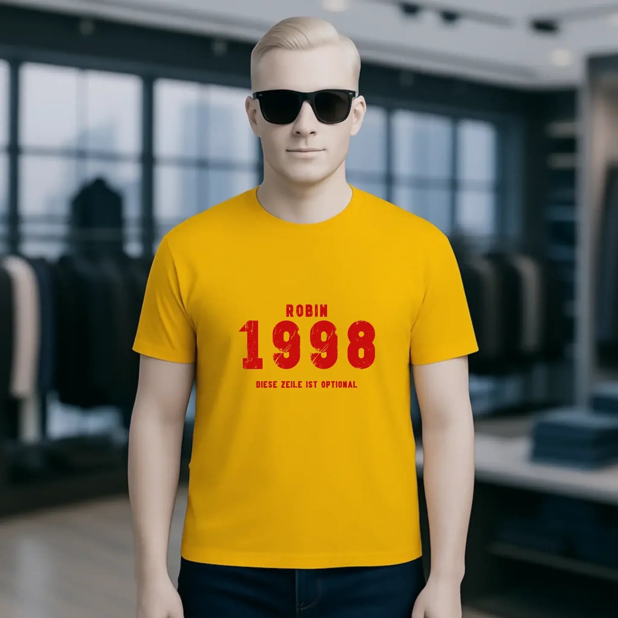 JAHRGANG mit NAME + WUNSCHTEXT • Unisex Premium T-Shirt XS-5XL aus Bio-Baumwolle für Damen & Herren • Exklusivdesign • personalisiert