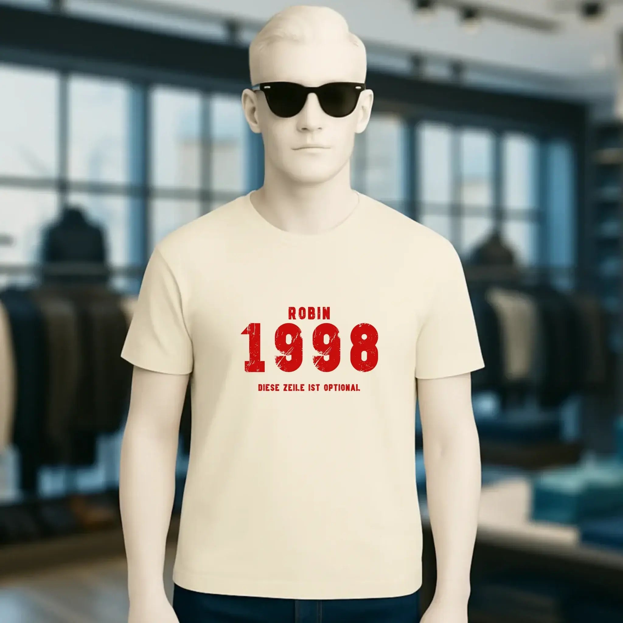 JAHRGANG mit NAME + WUNSCHTEXT • Unisex Premium T-Shirt XS-5XL aus Bio-Baumwolle für Damen & Herren • Exklusivdesign • personalisiert