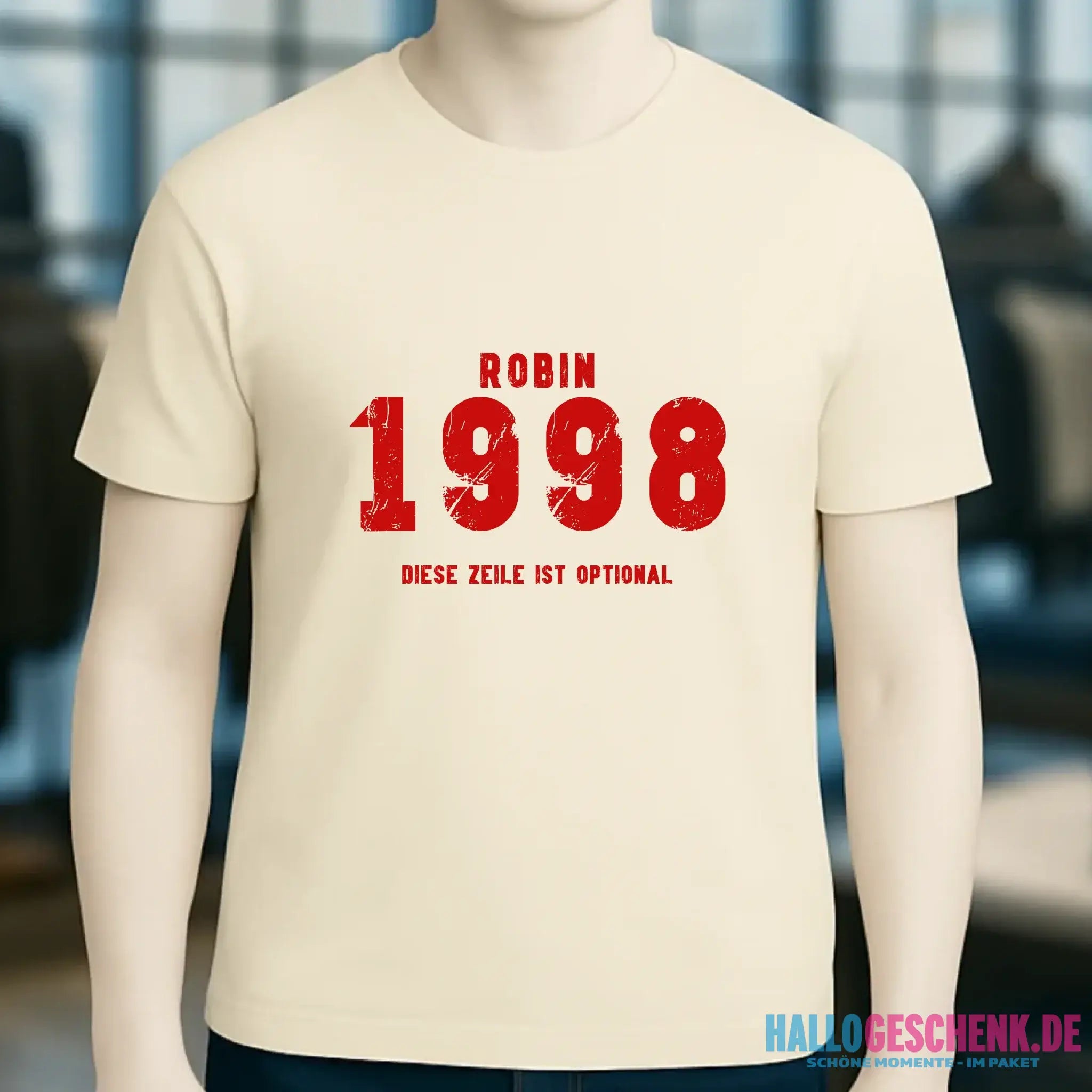 JAHRGANG mit NAME + WUNSCHTEXT • Unisex Premium T-Shirt XS-5XL aus Bio-Baumwolle für Damen & Herren • Exklusivdesign • personalisiert