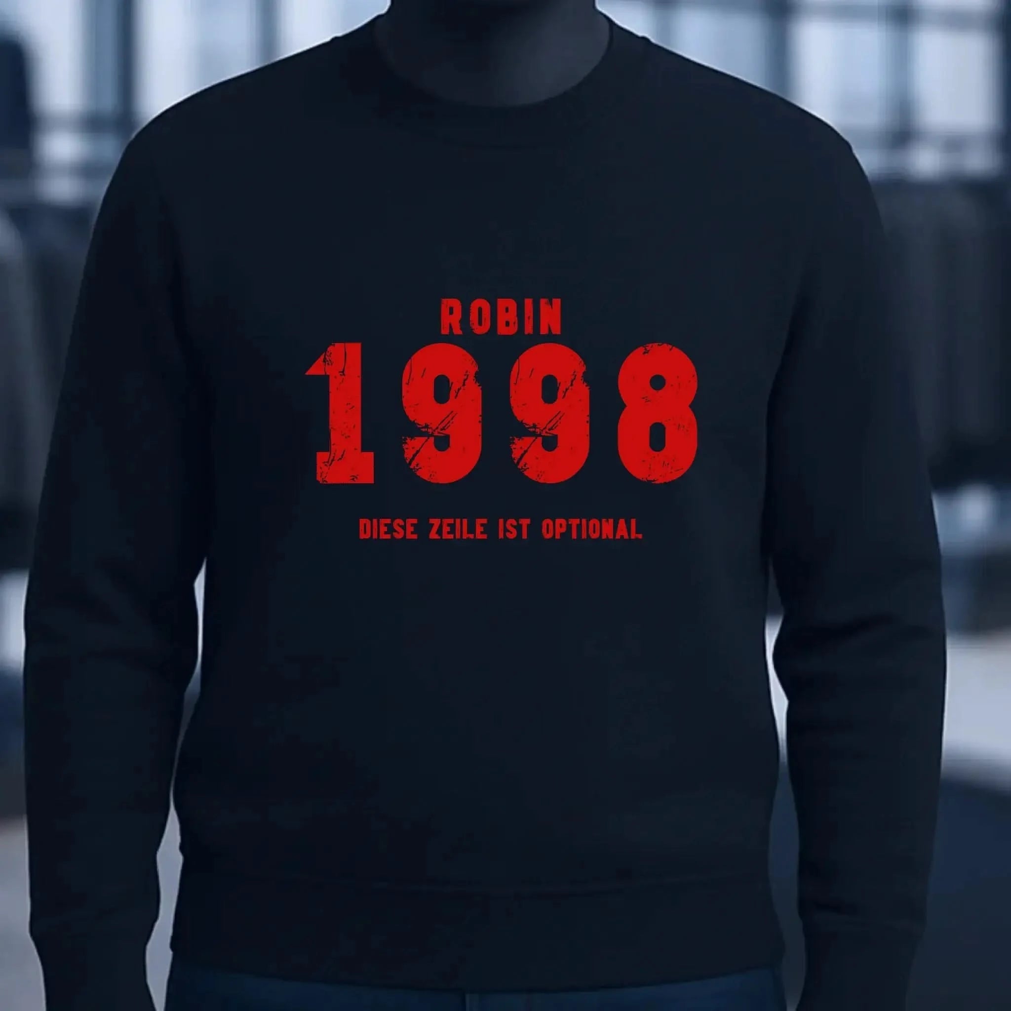 JAHRGANG mit NAME + WUNSCHTEXT • Unisex Sweatshirt Bio-Baumwolle in 4 Farben XS-3XL • personalisiert