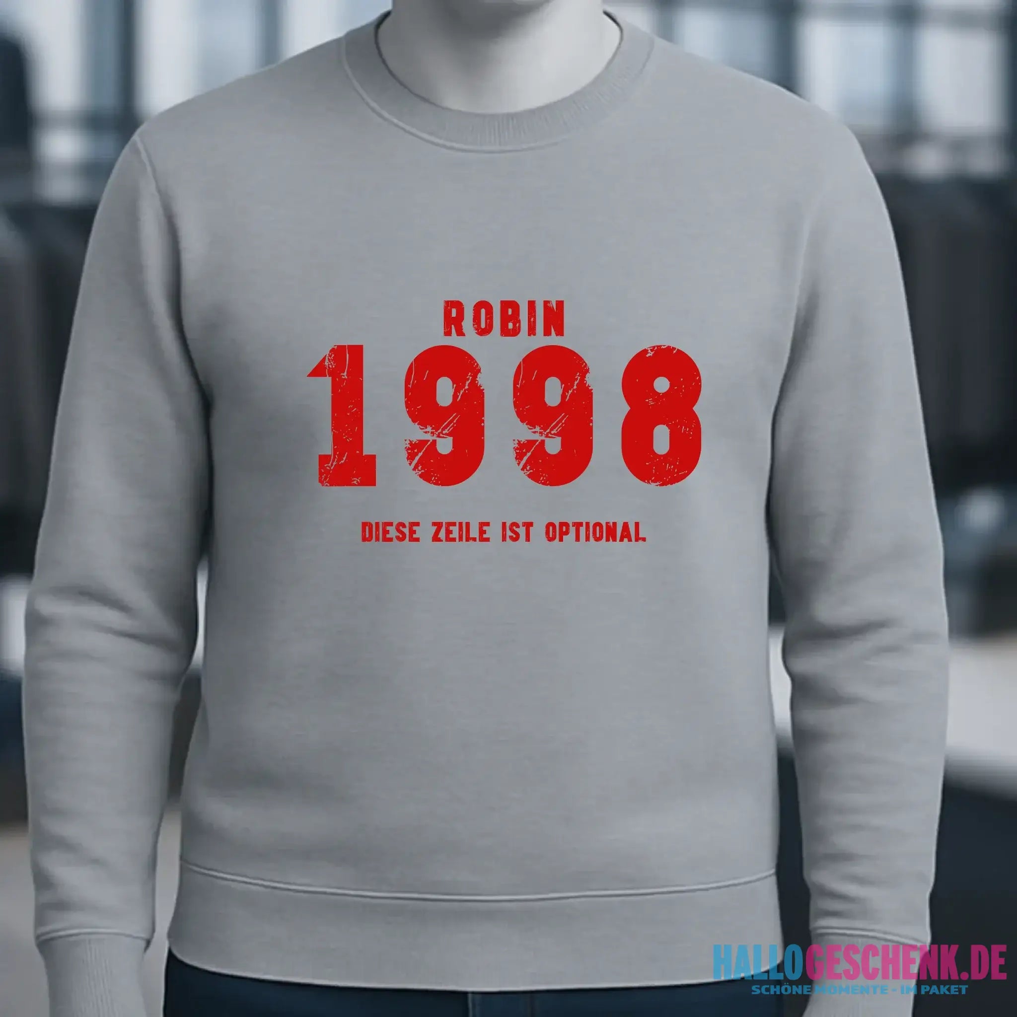 JAHRGANG mit NAME + WUNSCHTEXT • Unisex Sweatshirt Bio-Baumwolle in 4 Farben XS-3XL • personalisiert