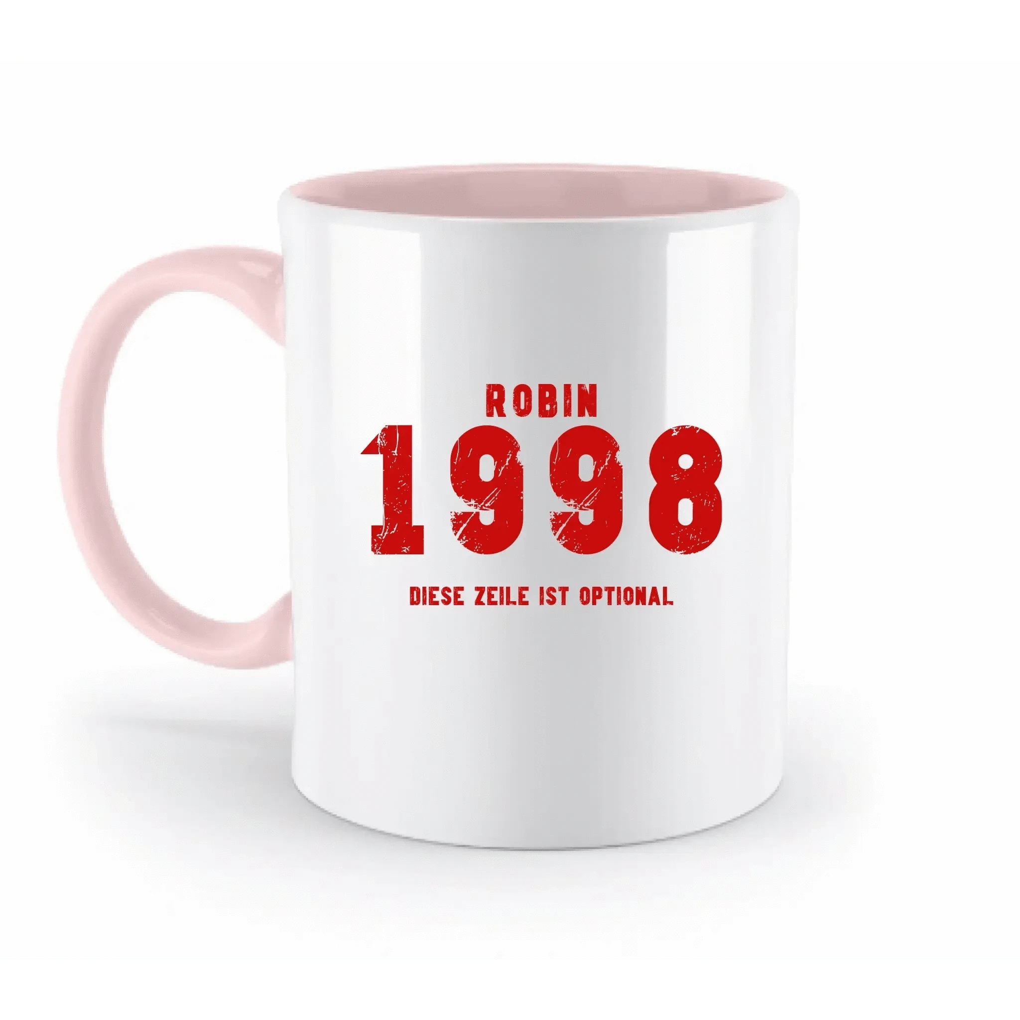 JAHRGANG mit NAME + WUNSCHTEXT • zweifarbige Tasse • Exklusivdesign • personalisiert