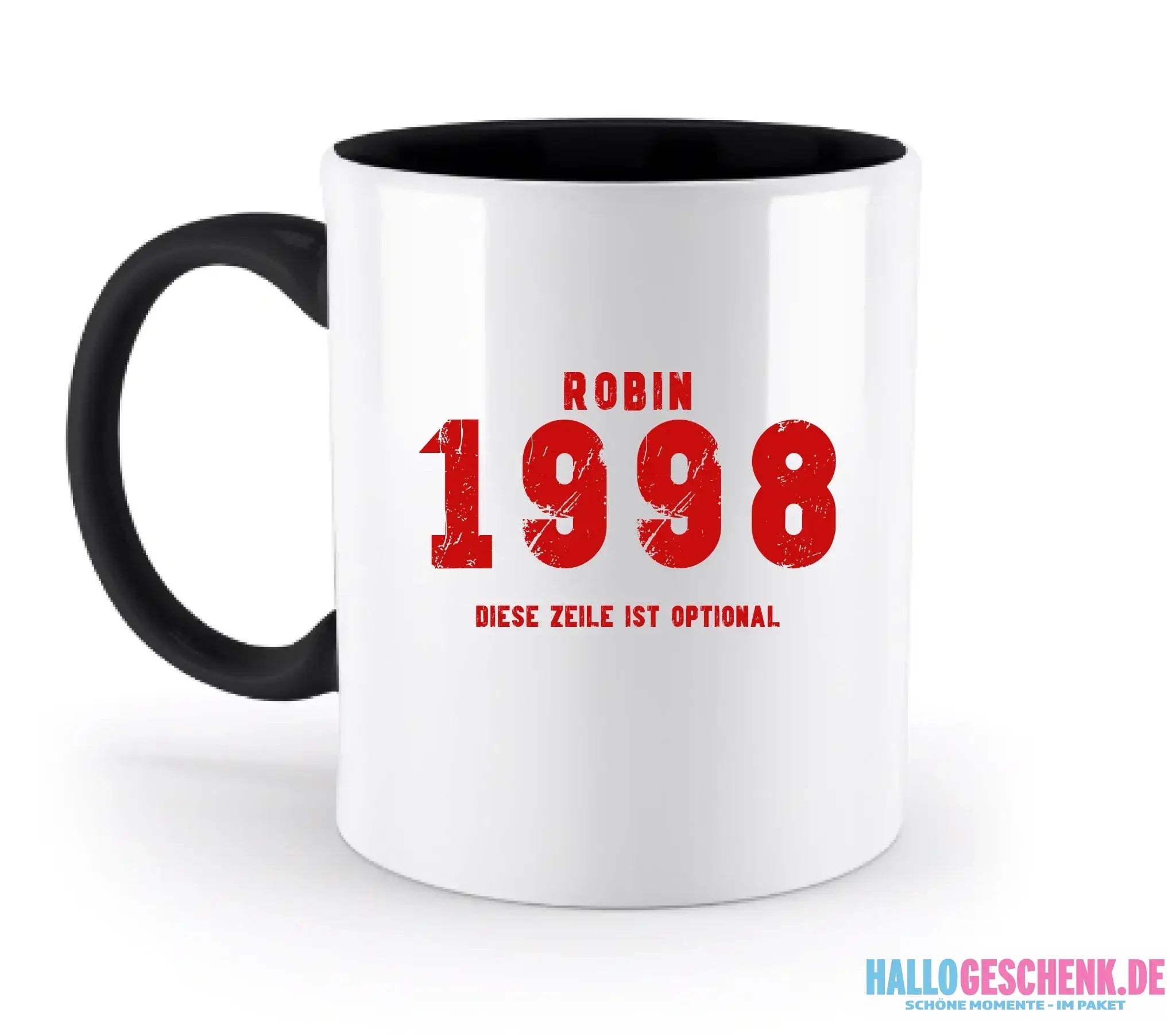 JAHRGANG mit NAME + WUNSCHTEXT • zweifarbige Tasse • Exklusivdesign • personalisiert - zweifarbige Tasse