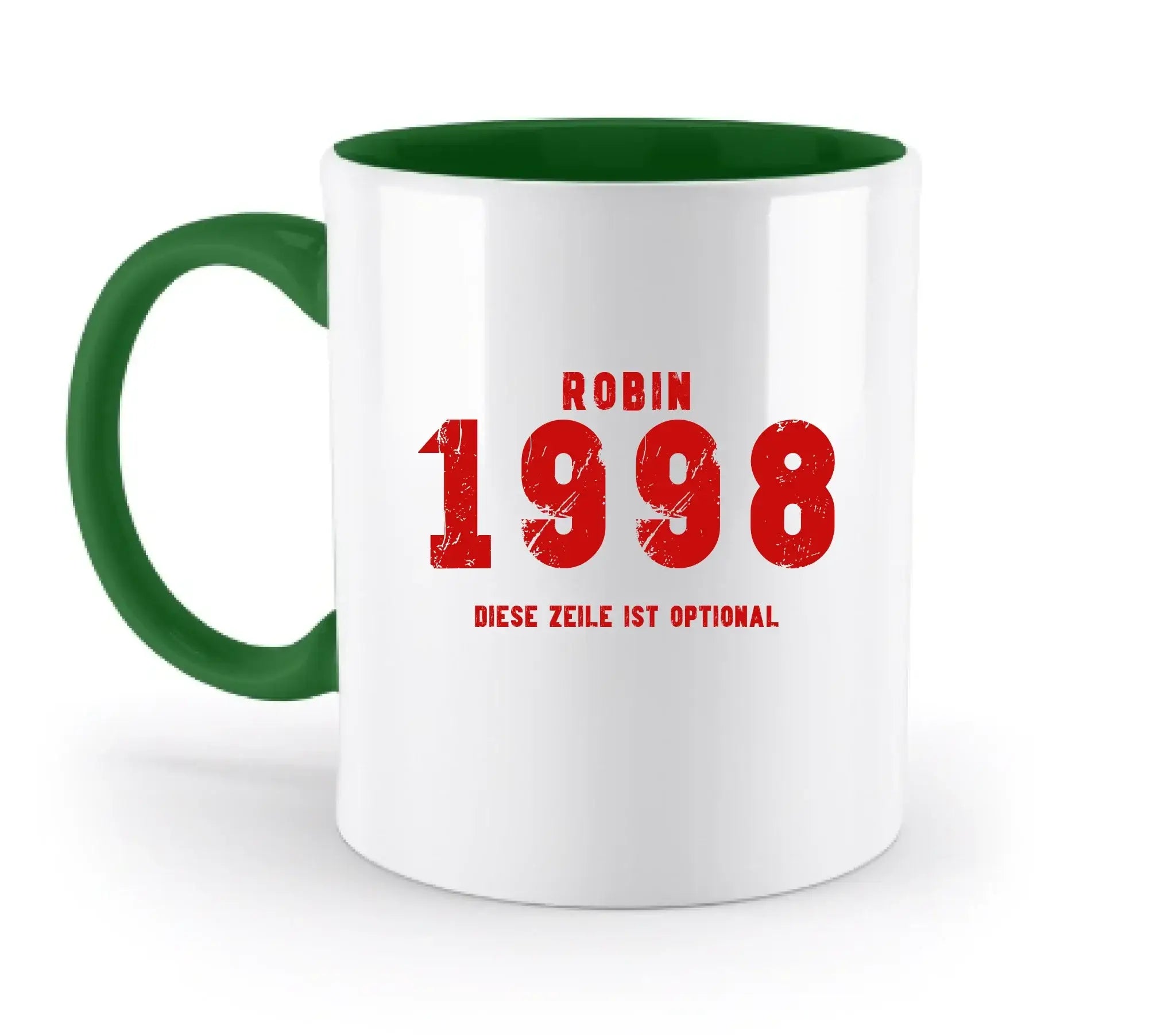 JAHRGANG mit NAME + WUNSCHTEXT • zweifarbige Tasse • Exklusivdesign • personalisiert - zweifarbige Tasse