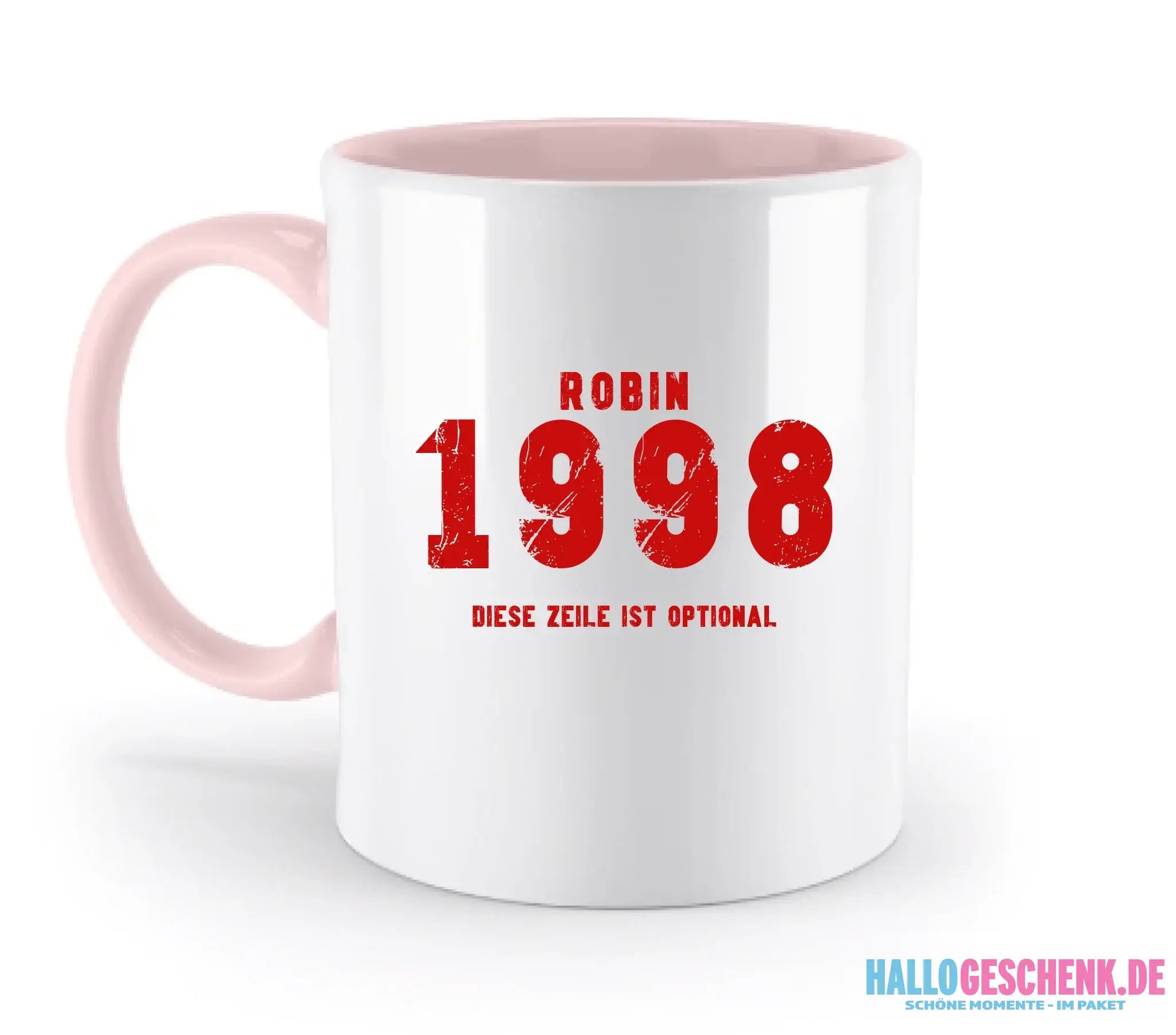 JAHRGANG mit NAME + WUNSCHTEXT • zweifarbige Tasse • Exklusivdesign • personalisiert - zweifarbige Tasse