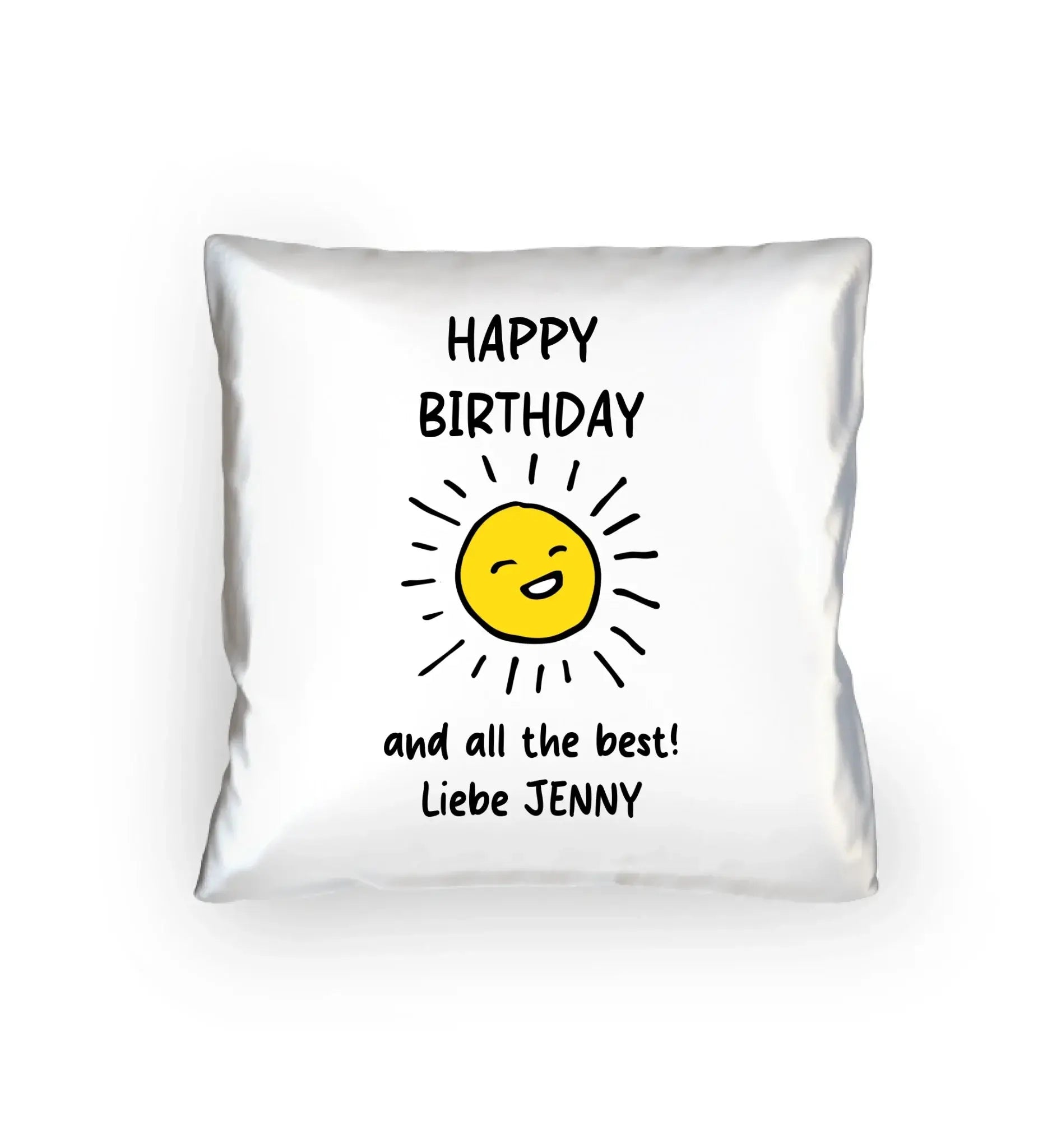 Kalender mit Wunschdatum • mehrere Artikel • ’Statement-Collection’ • Wunschtext • Mein Motiv - Kissen / White