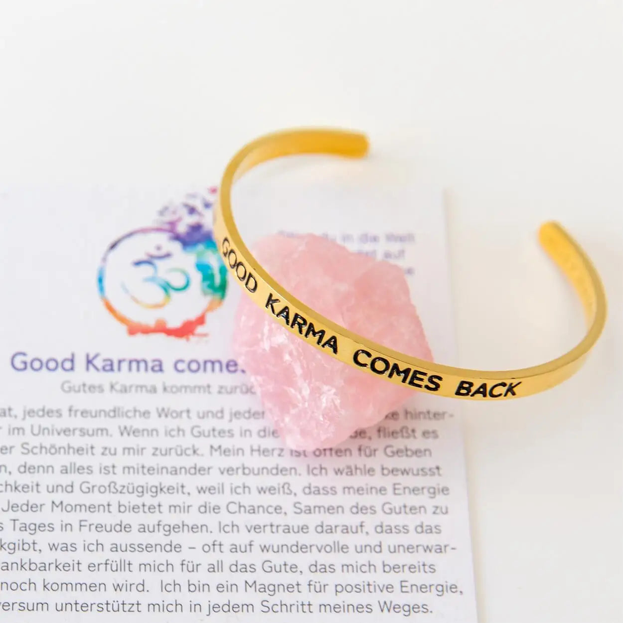 Karma Armband | vergoldet | Good Karma comes back