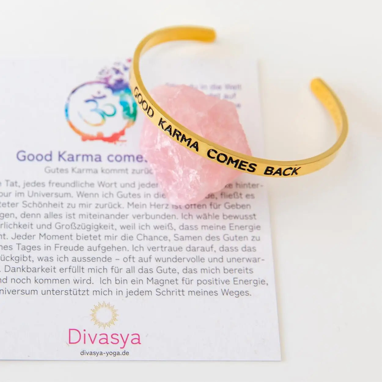 Karma Armband | vergoldet | Good Karma comes back