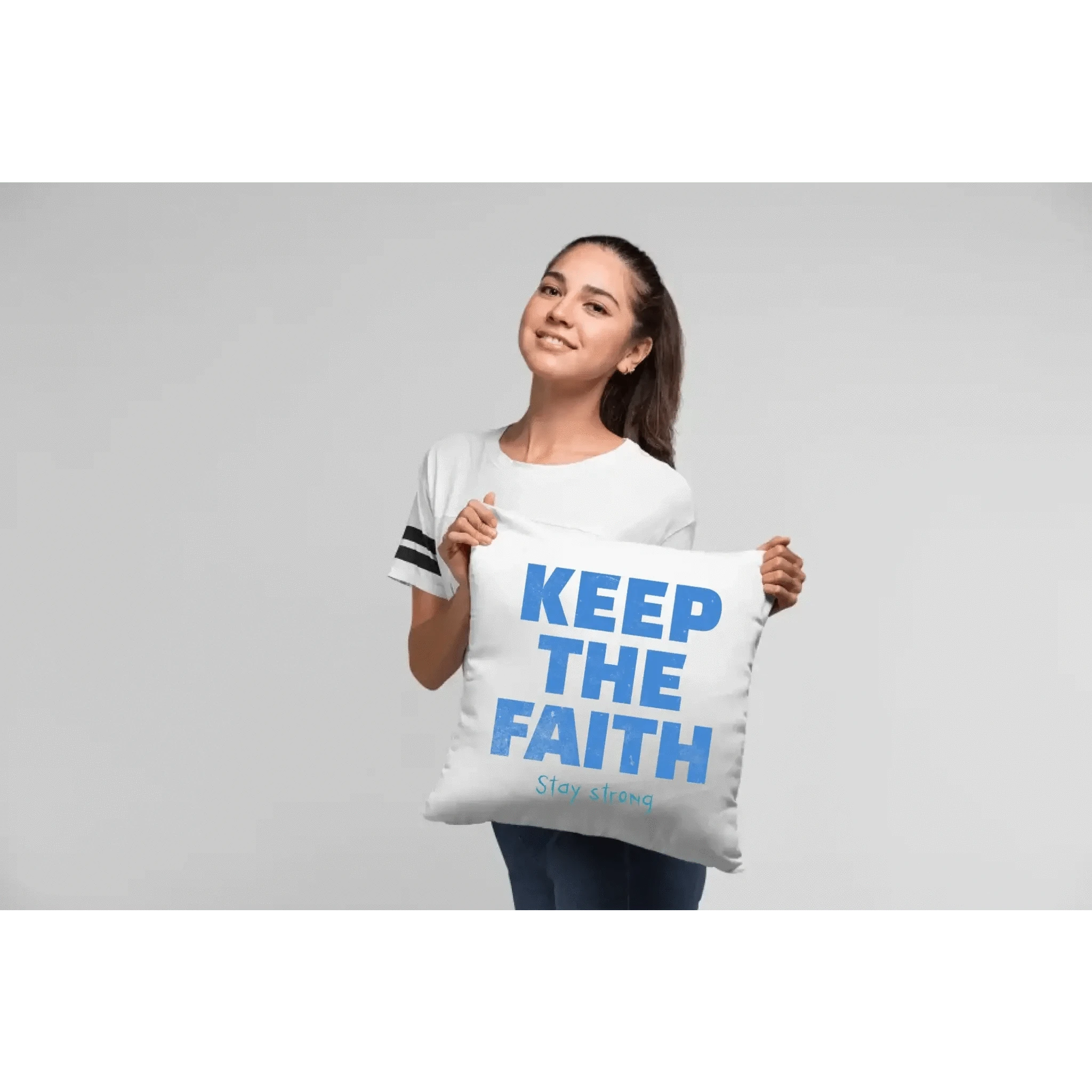Keep the Faith • Farbwahl + Wunschtext• Kissen 40x40 cm • personalisiert