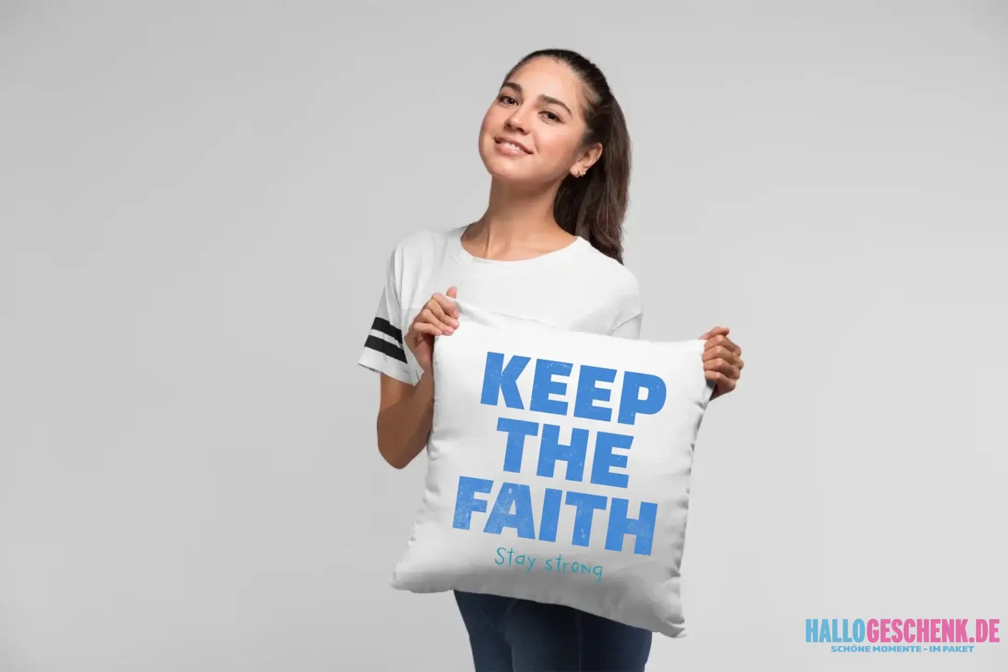 Keep the Faith • Farbwahl + Wunschtext• Kissen 40x40 cm • personalisiert