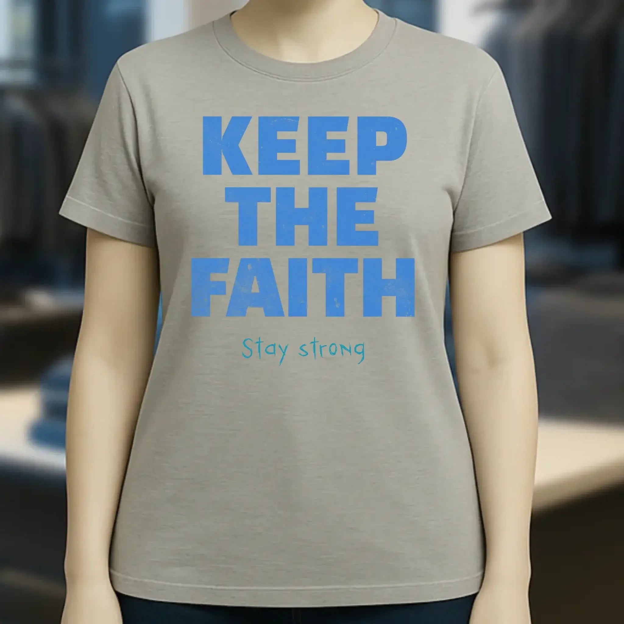 Keep the Faith • Farbwahl + Wunschtext • Ladies Premium T-Shirt XS-2XL aus Bio-Baumwolle für Damen • Exklusivdesign • personalisiert