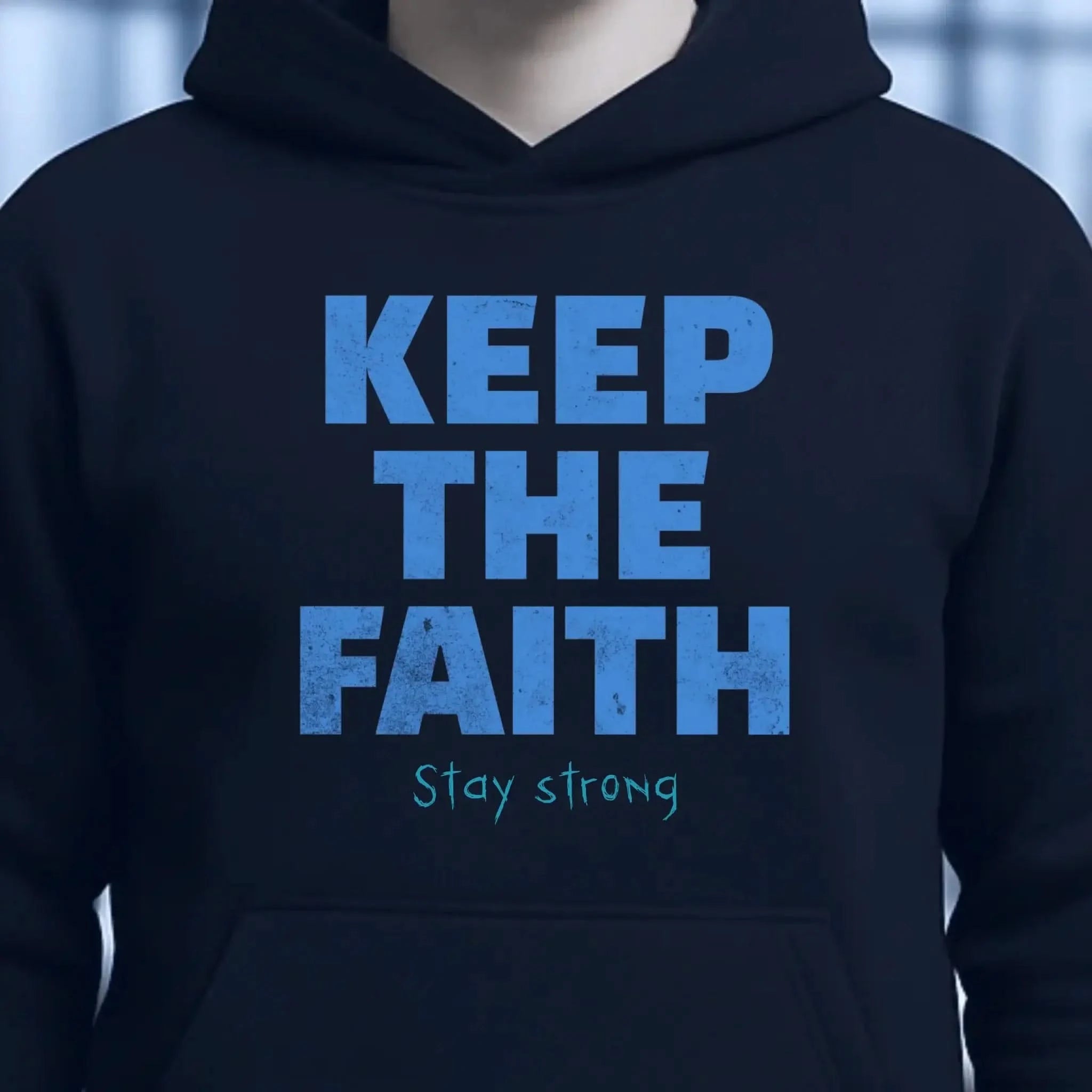 Keep the Faith • Farbwahl + Wunschtext • Unisex Premium Hoodie XS-5XL aus Bio-Baumwolle für Damen & Herren • Exklusivdesign • personalisiert