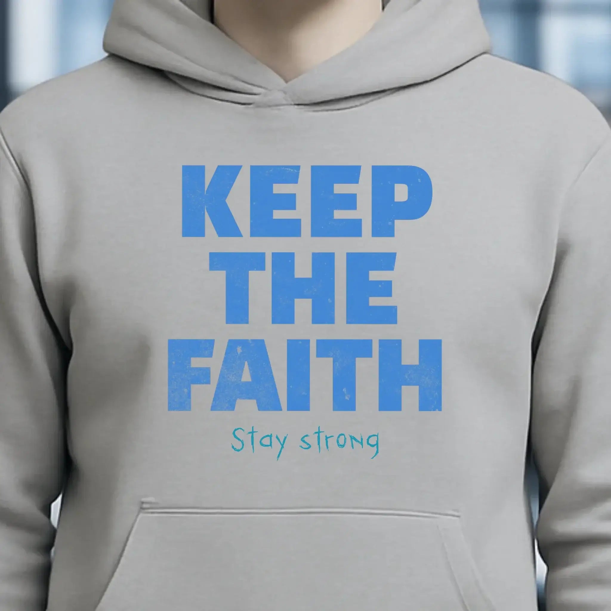Keep the Faith • Farbwahl + Wunschtext • Unisex Premium Hoodie XS-5XL aus Bio-Baumwolle für Damen & Herren • Exklusivdesign • personalisiert