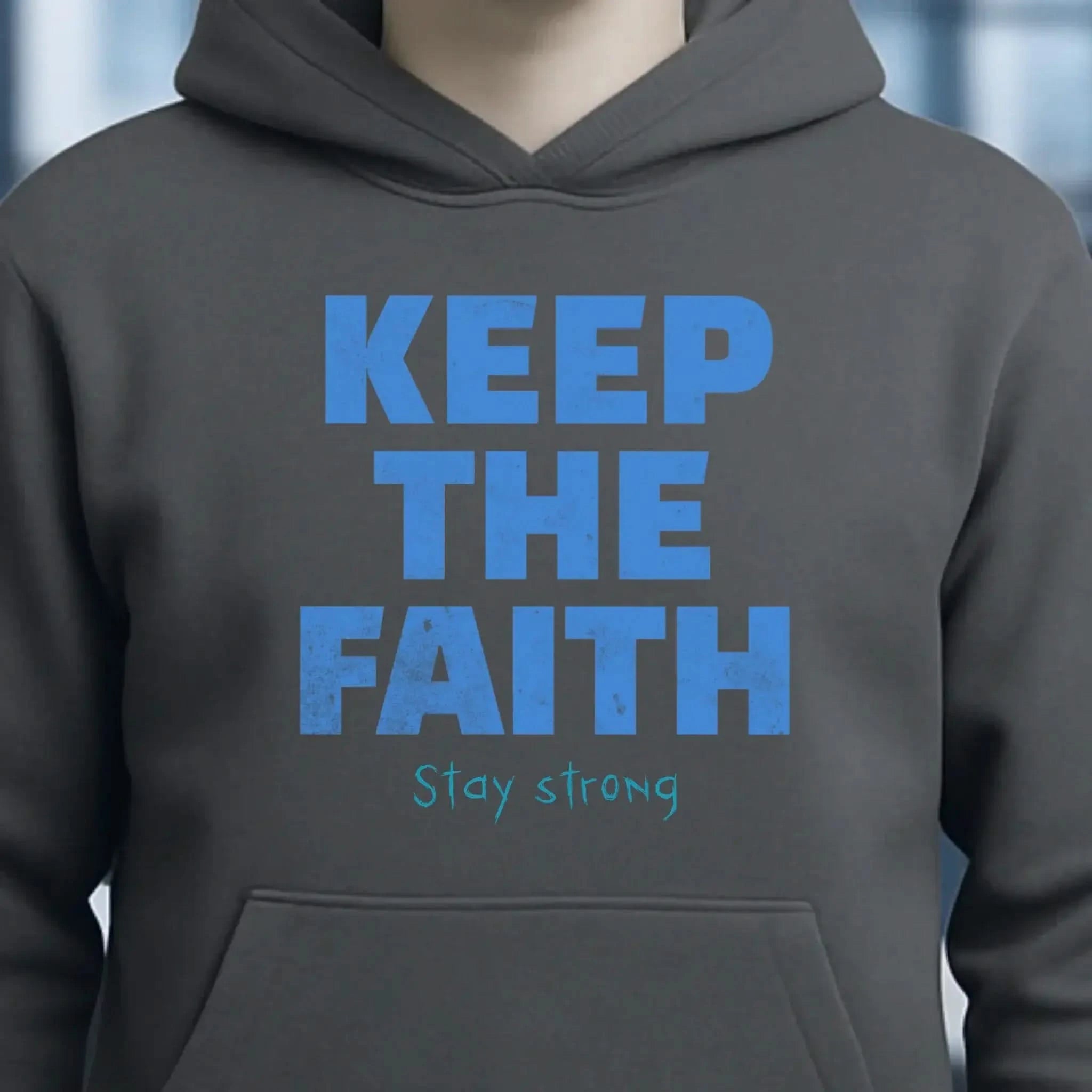 Keep the Faith • Farbwahl + Wunschtext • Unisex Premium Hoodie XS-5XL aus Bio-Baumwolle für Damen & Herren • Exklusivdesign • personalisiert