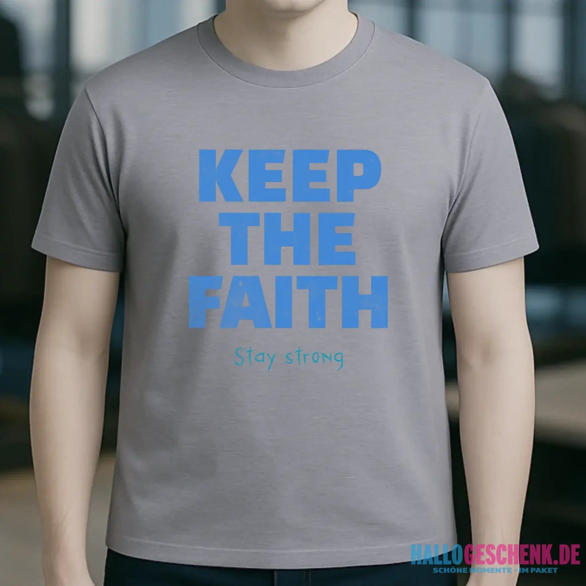Keep the Faith • Farbwahl + Wunschtext • Unisex Premium T-Shirt XS-5XL aus Bio-Baumwolle für Damen & Herren • Exklusivdesign • personalisiert