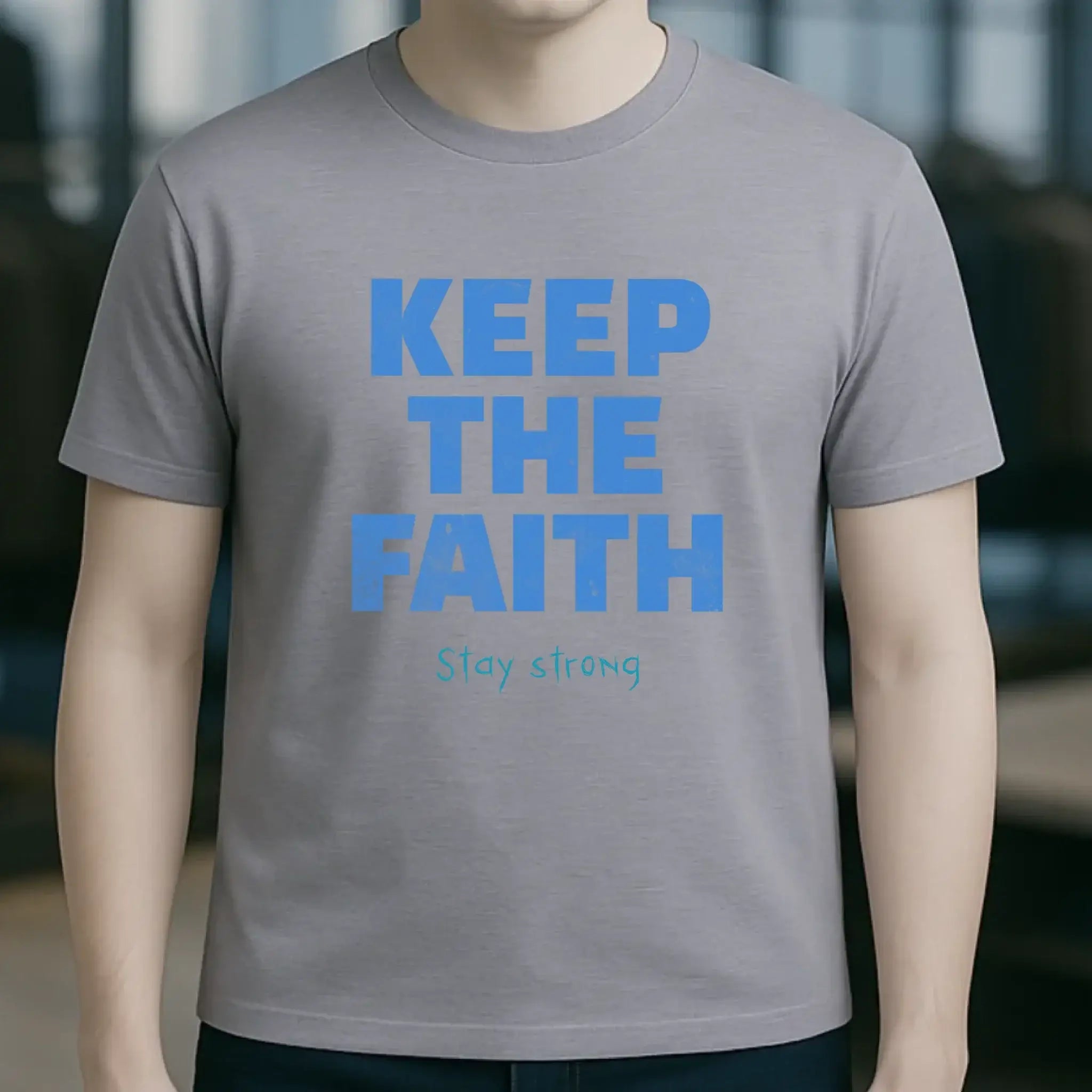 Keep the Faith • Farbwahl + Wunschtext • Unisex Premium T-Shirt XS-5XL aus Bio-Baumwolle für Damen & Herren • Exklusivdesign • personalisiert