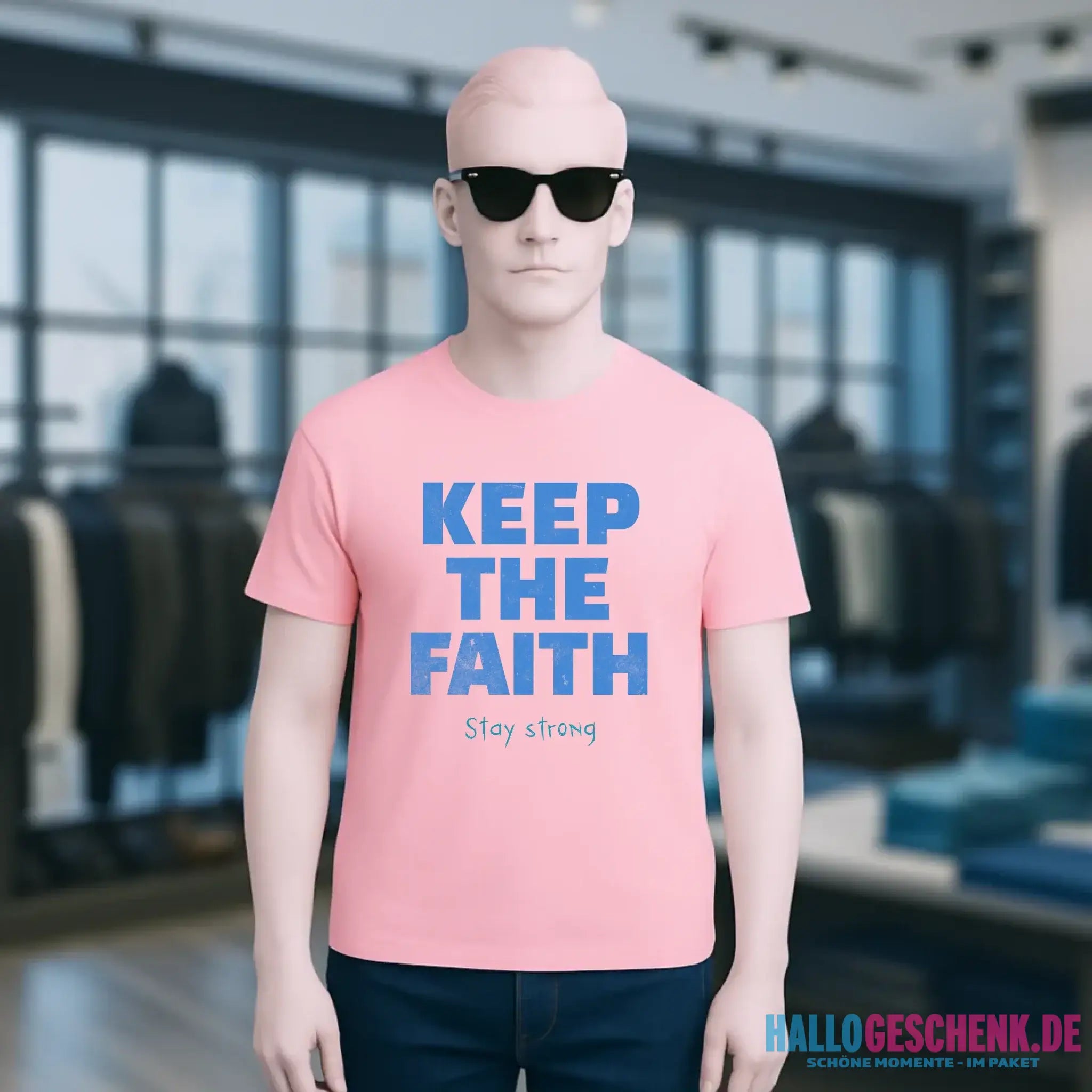 Keep the Faith • Farbwahl + Wunschtext • Unisex Premium T-Shirt XS-5XL aus Bio-Baumwolle für Damen & Herren • Exklusivdesign • personalisiert