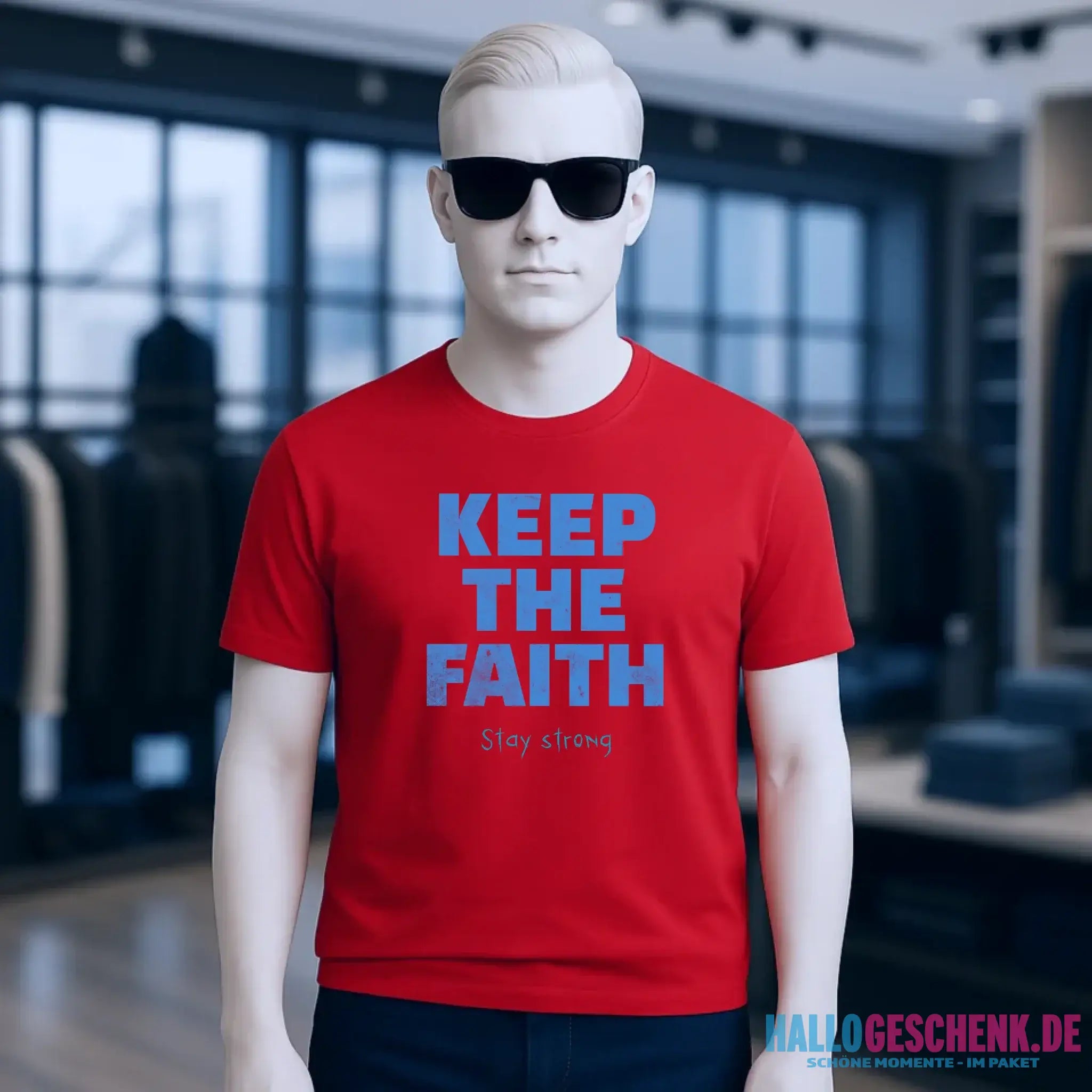 Keep the Faith • Farbwahl + Wunschtext • Unisex Premium T-Shirt XS-5XL aus Bio-Baumwolle für Damen & Herren • Exklusivdesign • personalisiert