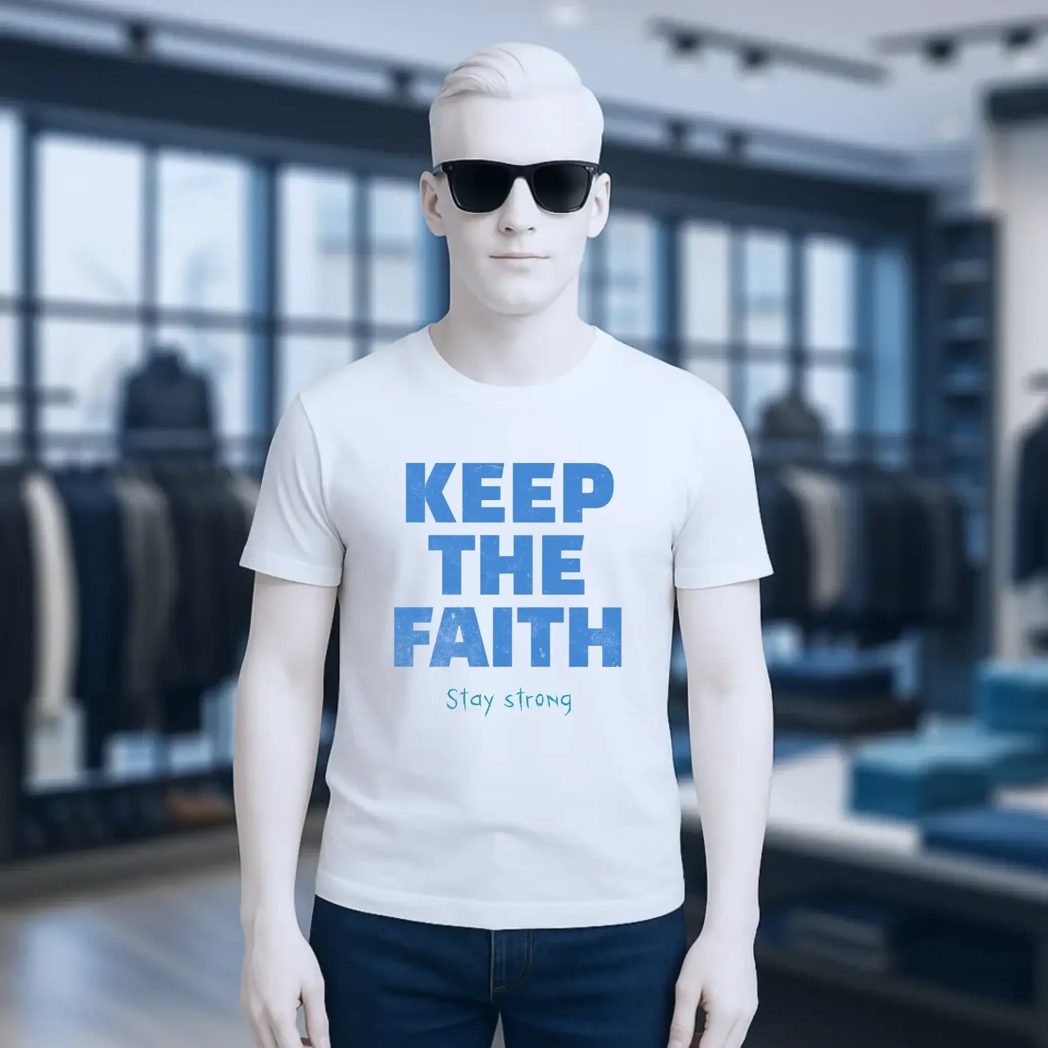 Keep the Faith • Farbwahl + Wunschtext • Unisex Premium T-Shirt XS-5XL aus Bio-Baumwolle für Damen & Herren • Exklusivdesign • personalisiert