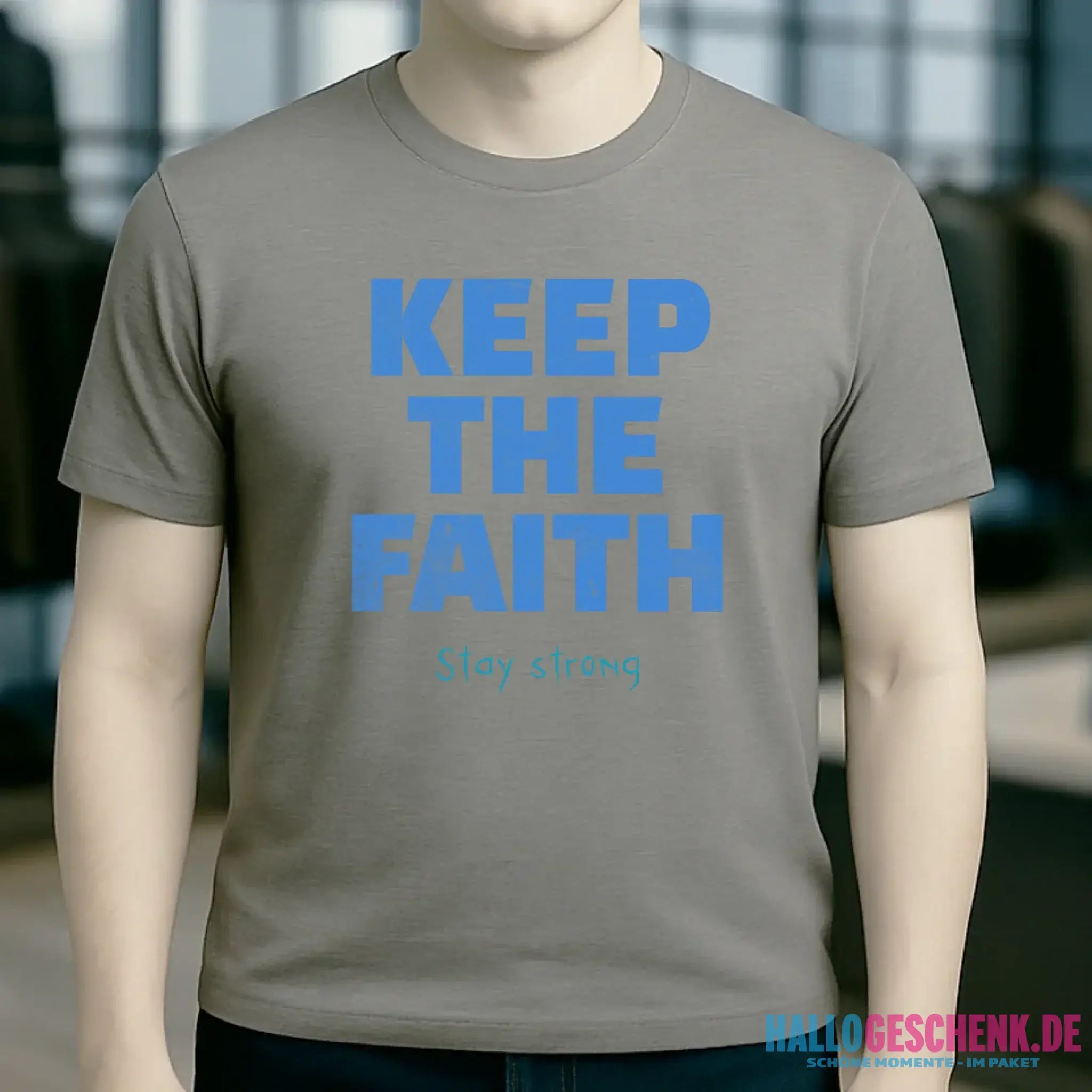 Keep the Faith • Farbwahl + Wunschtext • Unisex Premium T-Shirt XS-5XL aus Bio-Baumwolle für Damen & Herren • Exklusivdesign • personalisiert