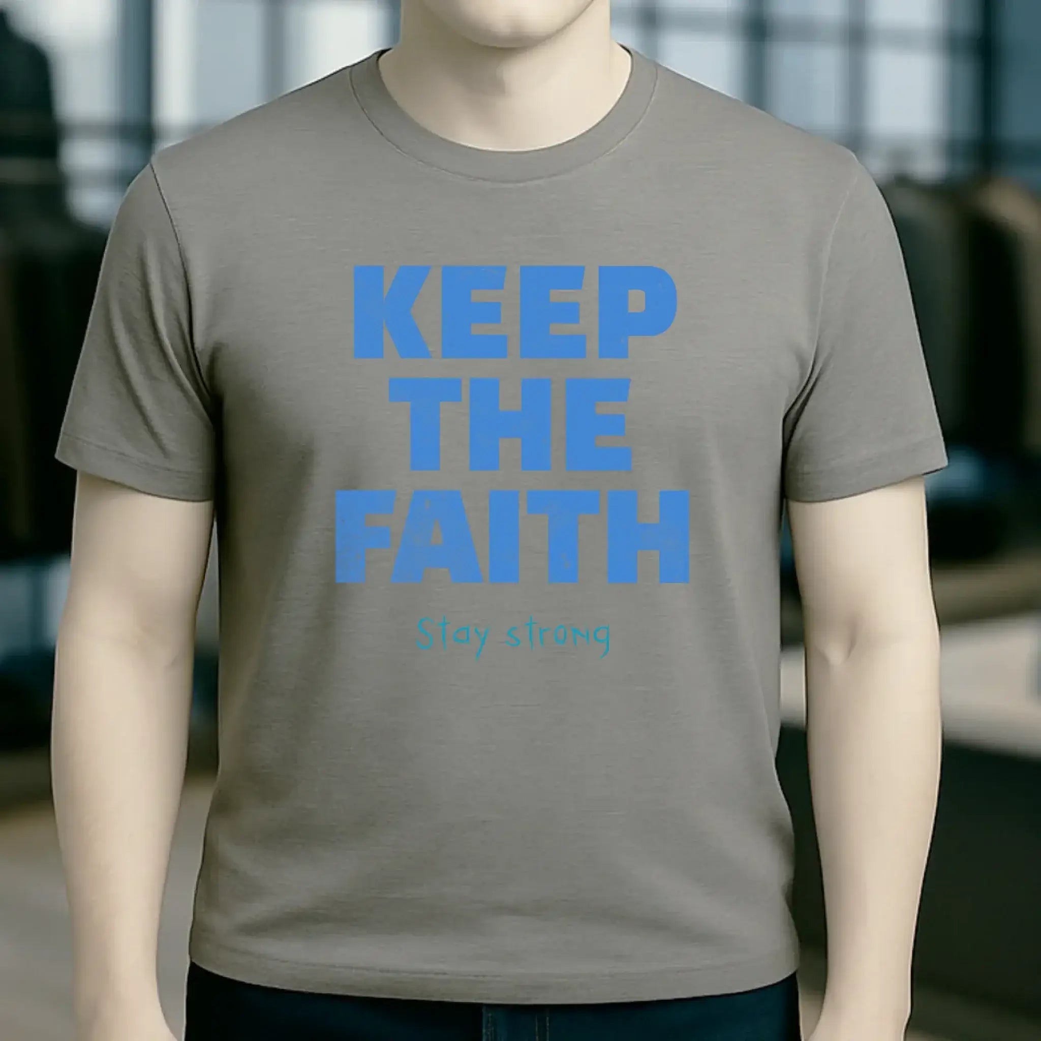 Keep the Faith • Farbwahl + Wunschtext • Unisex Premium T-Shirt XS-5XL aus Bio-Baumwolle für Damen & Herren • Exklusivdesign • personalisiert