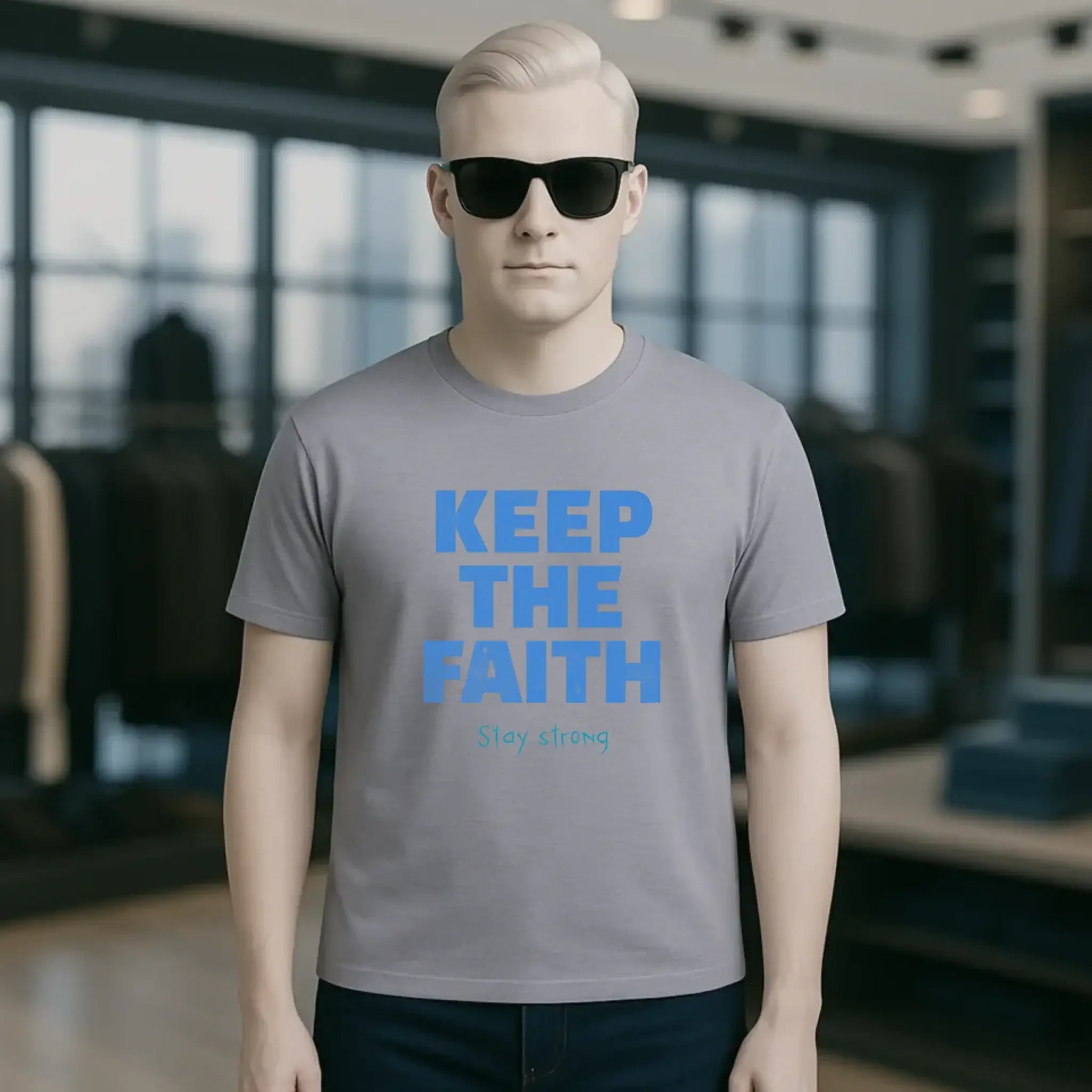 Keep the Faith • Farbwahl + Wunschtext • Unisex Premium T-Shirt XS-5XL aus Bio-Baumwolle für Damen & Herren • Exklusivdesign • personalisiert