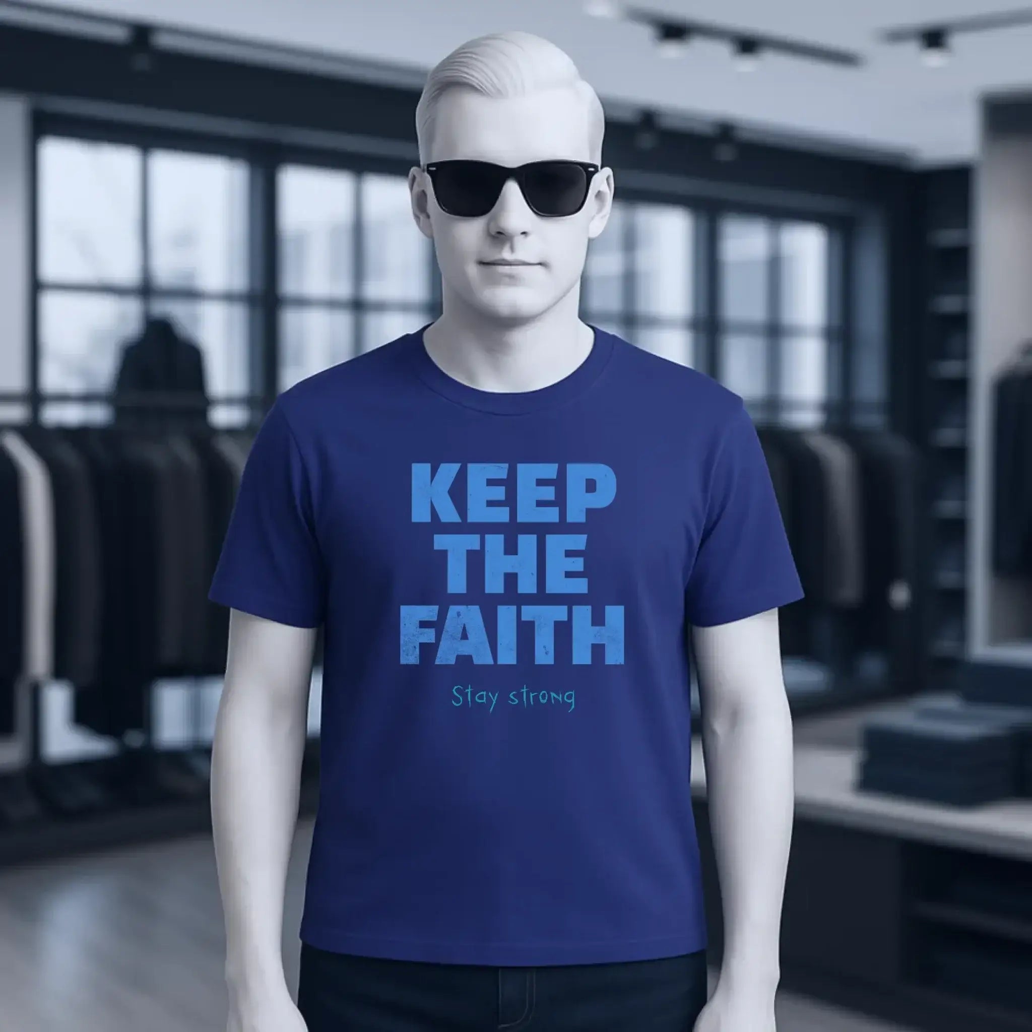 Keep the Faith • Farbwahl + Wunschtext • Unisex Premium T-Shirt XS-5XL aus Bio-Baumwolle für Damen & Herren • Exklusivdesign • personalisiert