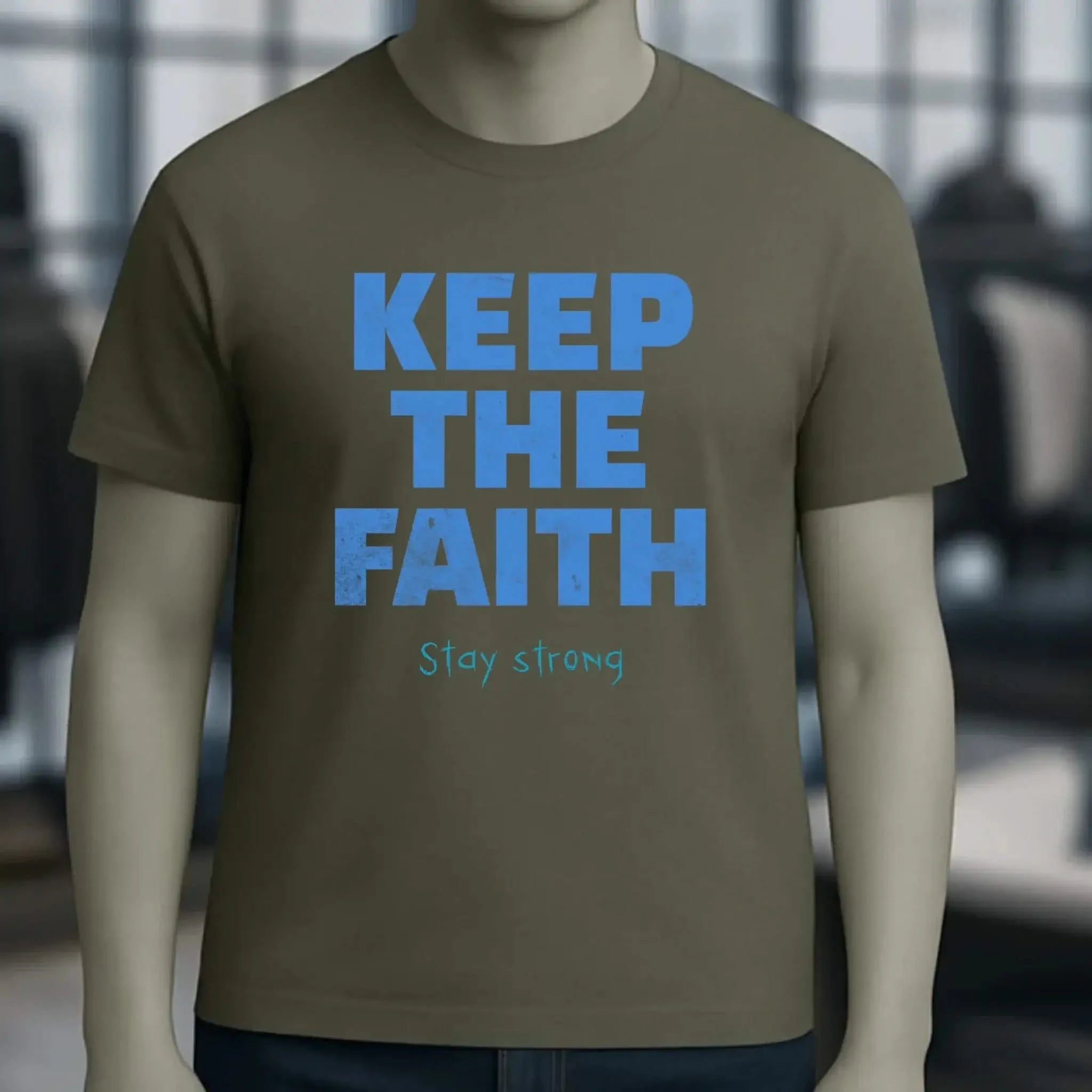 Keep the Faith • Farbwahl + Wunschtext • Unisex Premium T-Shirt XS-5XL aus Bio-Baumwolle für Damen & Herren • Exklusivdesign • personalisiert