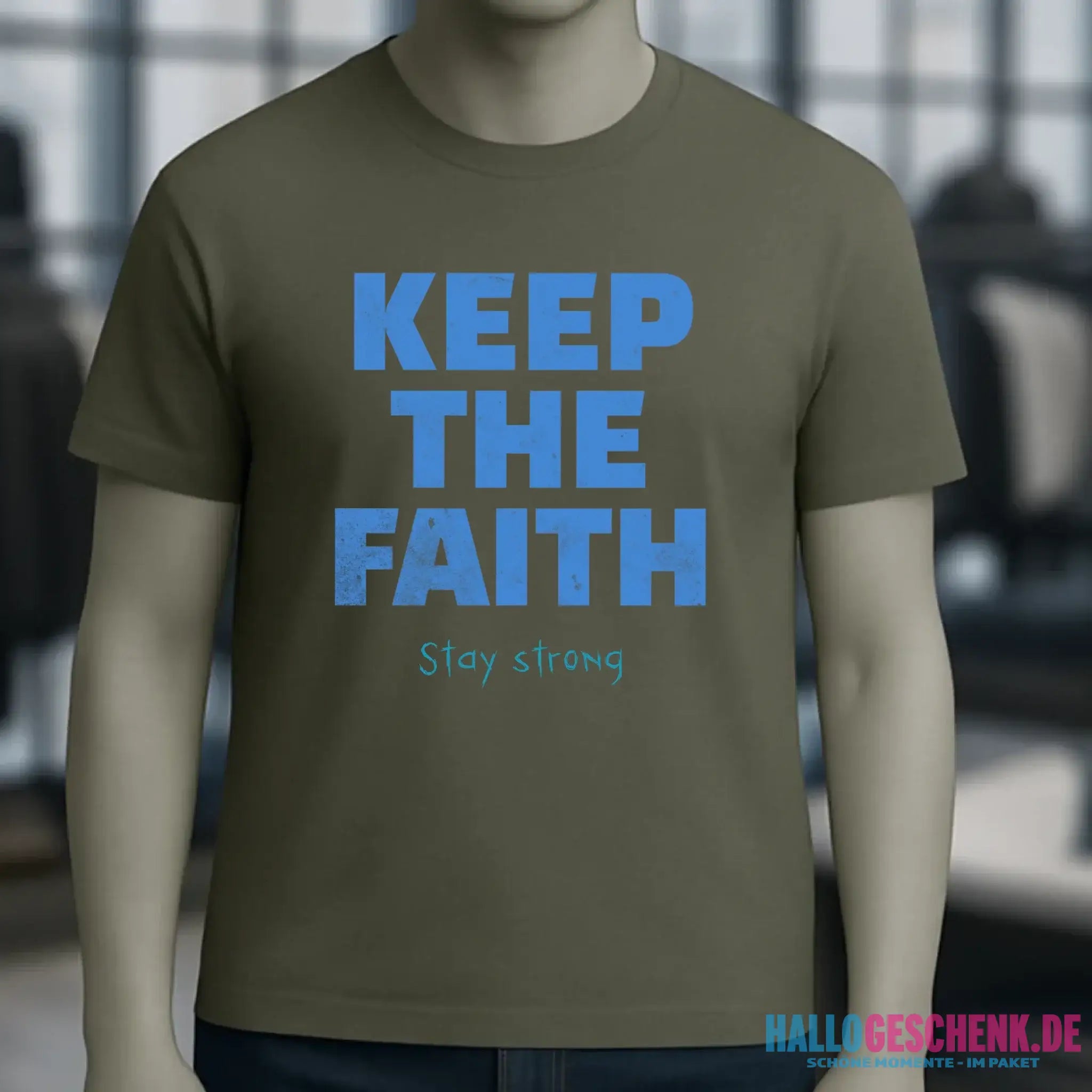Keep the Faith • Farbwahl + Wunschtext • Unisex Premium T-Shirt XS-5XL aus Bio-Baumwolle für Damen & Herren • Exklusivdesign • personalisiert