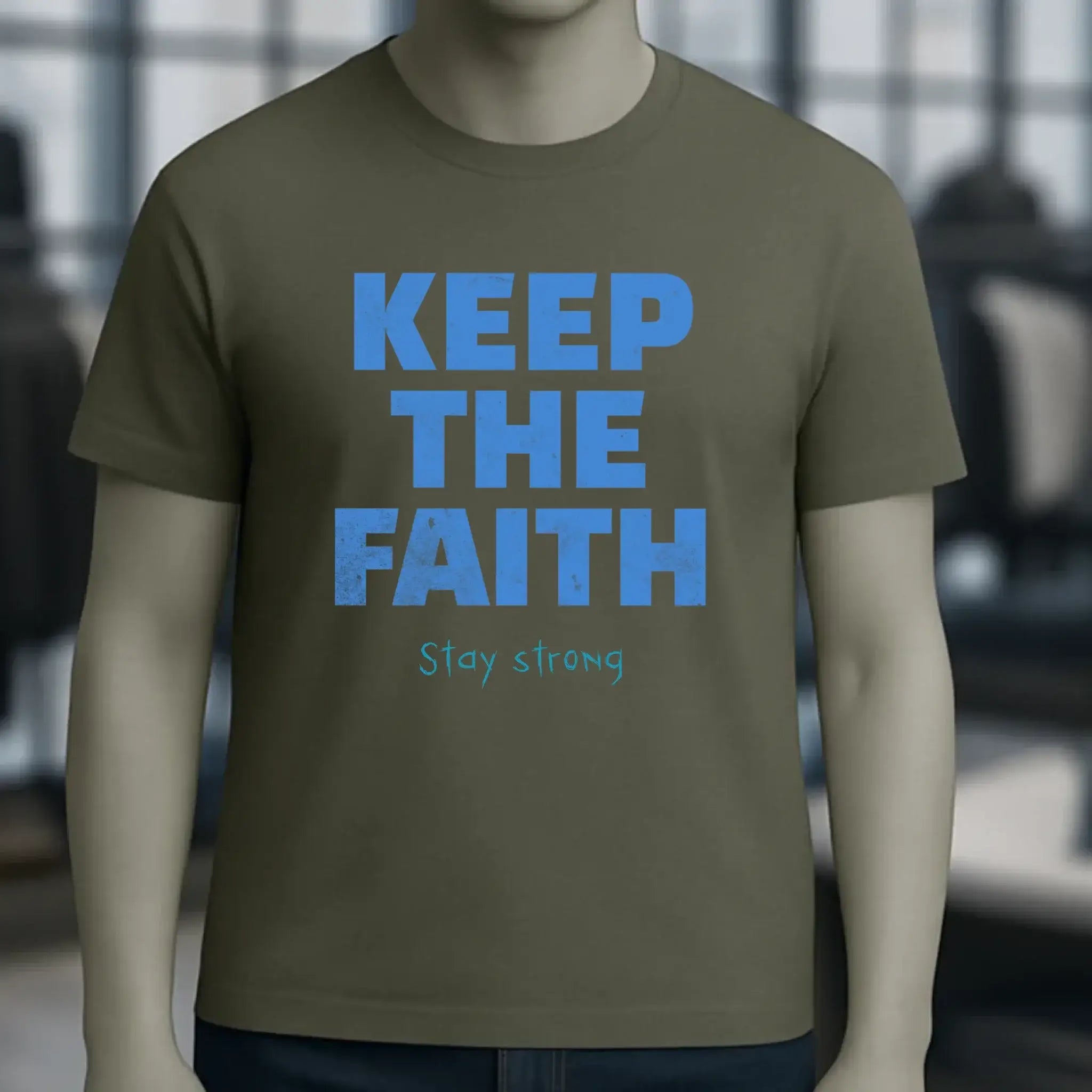 Keep the Faith • Farbwahl + Wunschtext • Unisex Premium T-Shirt XS-5XL aus Bio-Baumwolle für Damen & Herren • Exklusivdesign • personalisiert