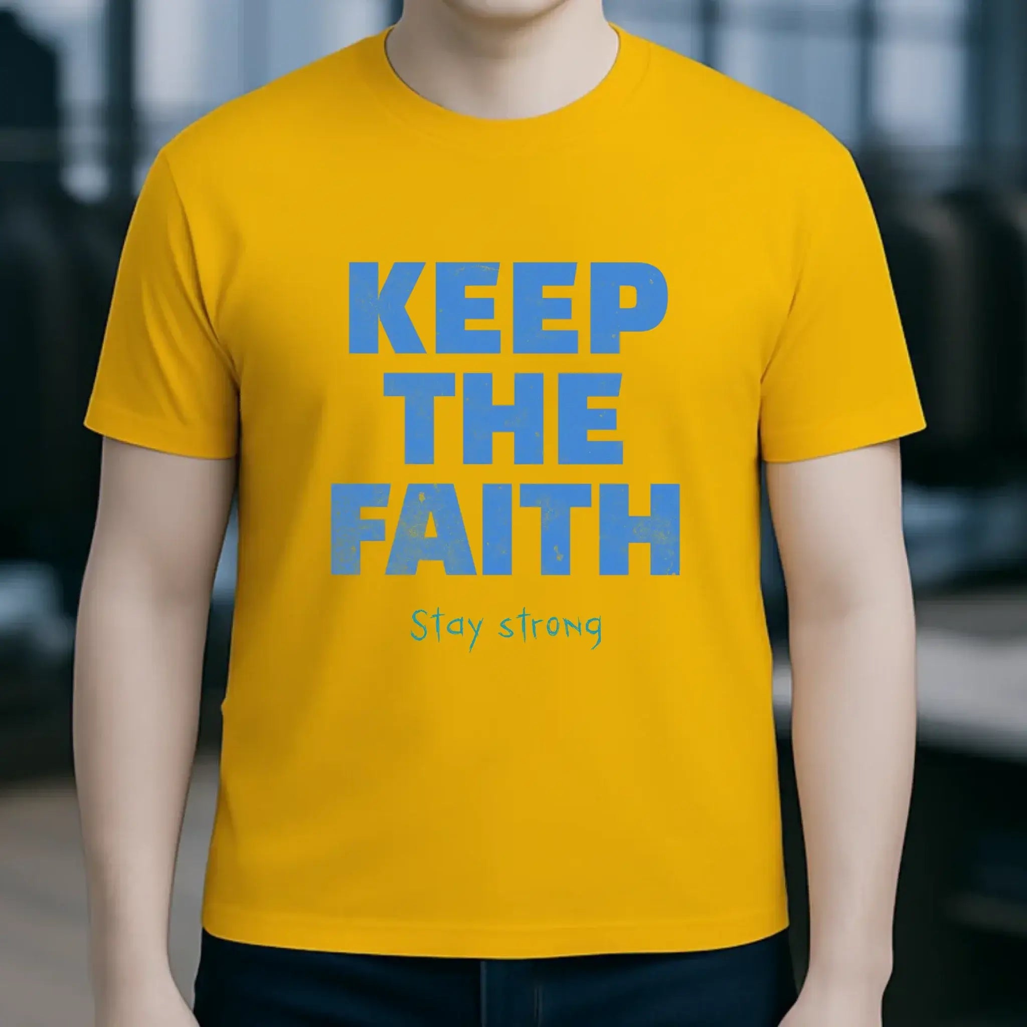 Keep the Faith • Farbwahl + Wunschtext • Unisex Premium T-Shirt XS-5XL aus Bio-Baumwolle für Damen & Herren • Exklusivdesign • personalisiert