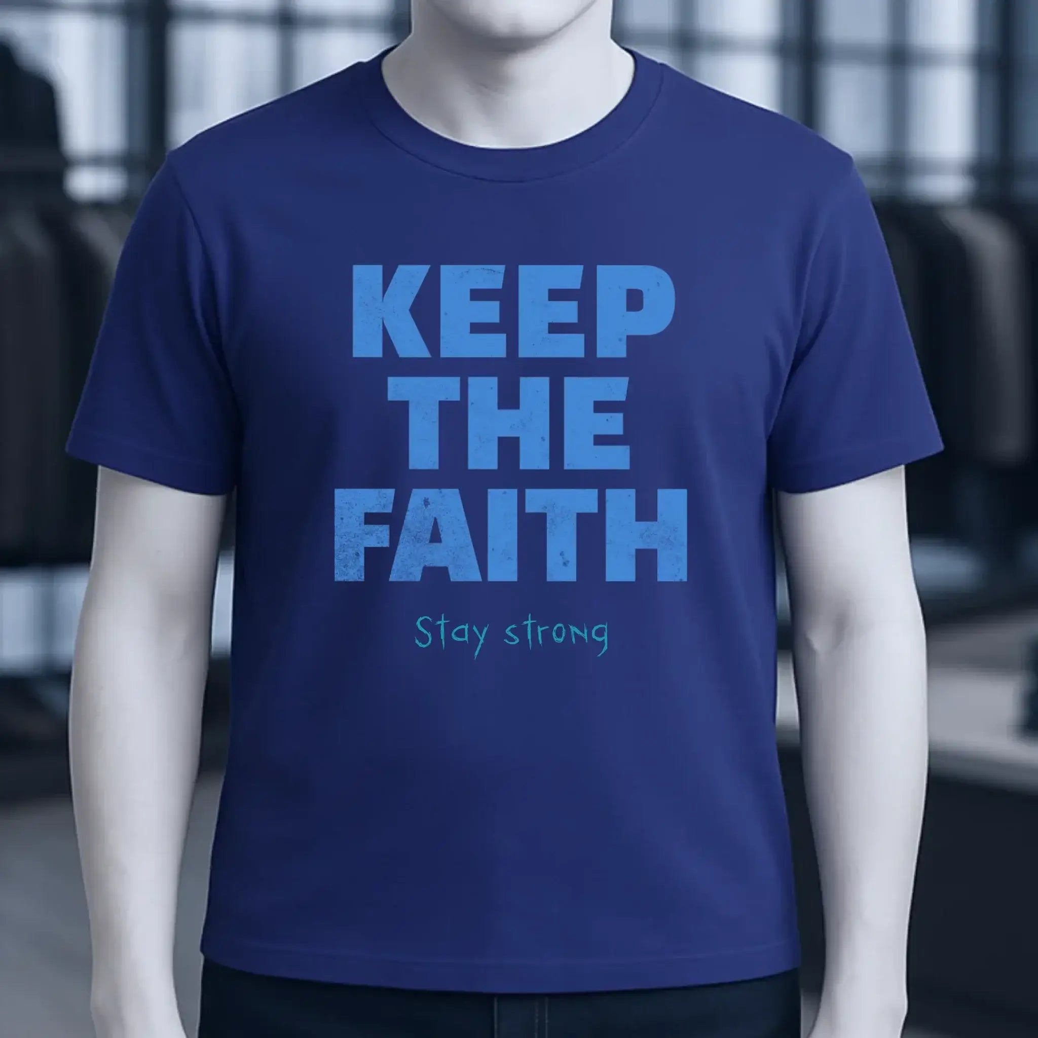 Keep the Faith • Farbwahl + Wunschtext • Unisex Premium T-Shirt XS-5XL aus Bio-Baumwolle für Damen & Herren • Exklusivdesign • personalisiert