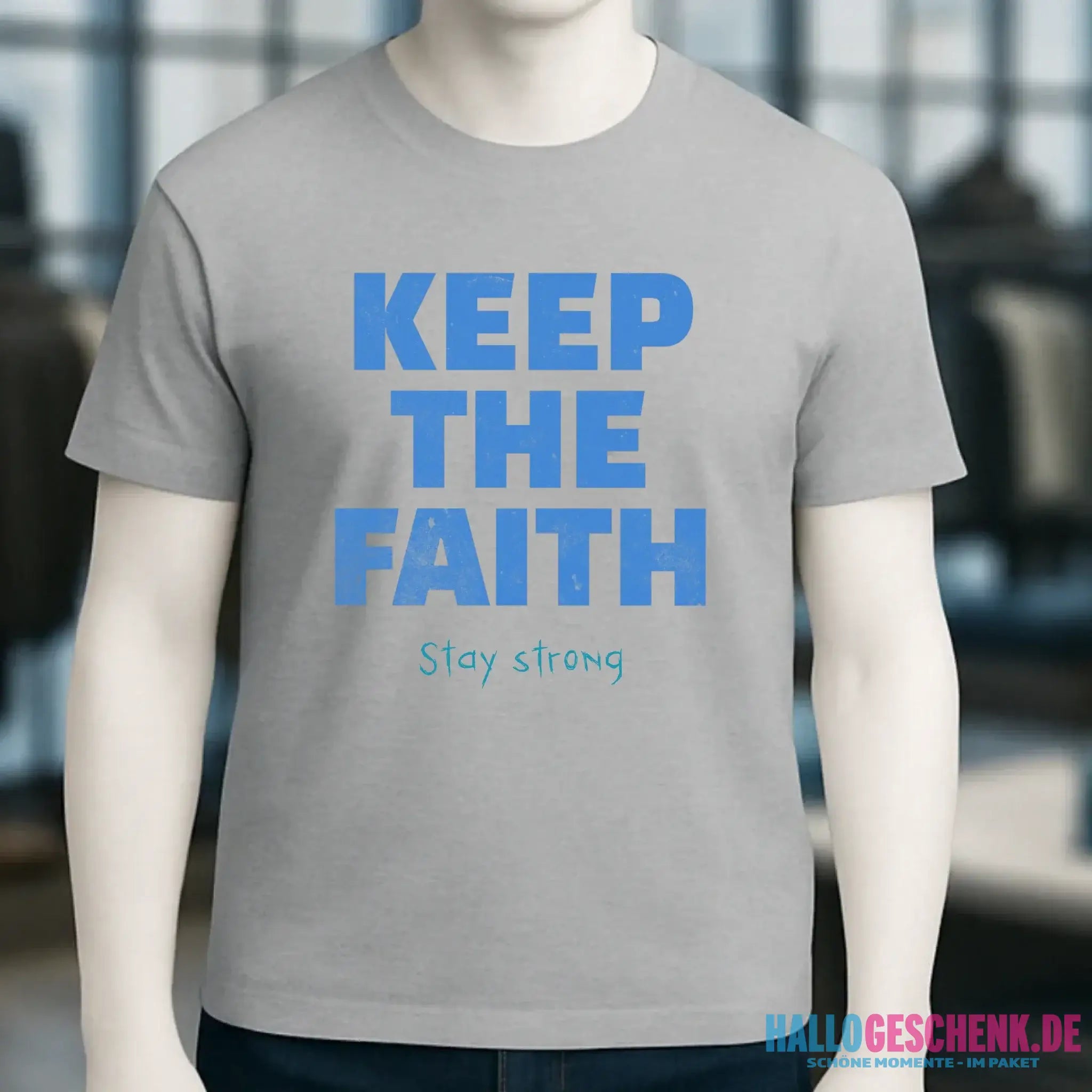 Keep the Faith • Farbwahl + Wunschtext • Unisex Premium T-Shirt XS-5XL aus Bio-Baumwolle für Damen & Herren • Exklusivdesign • personalisiert
