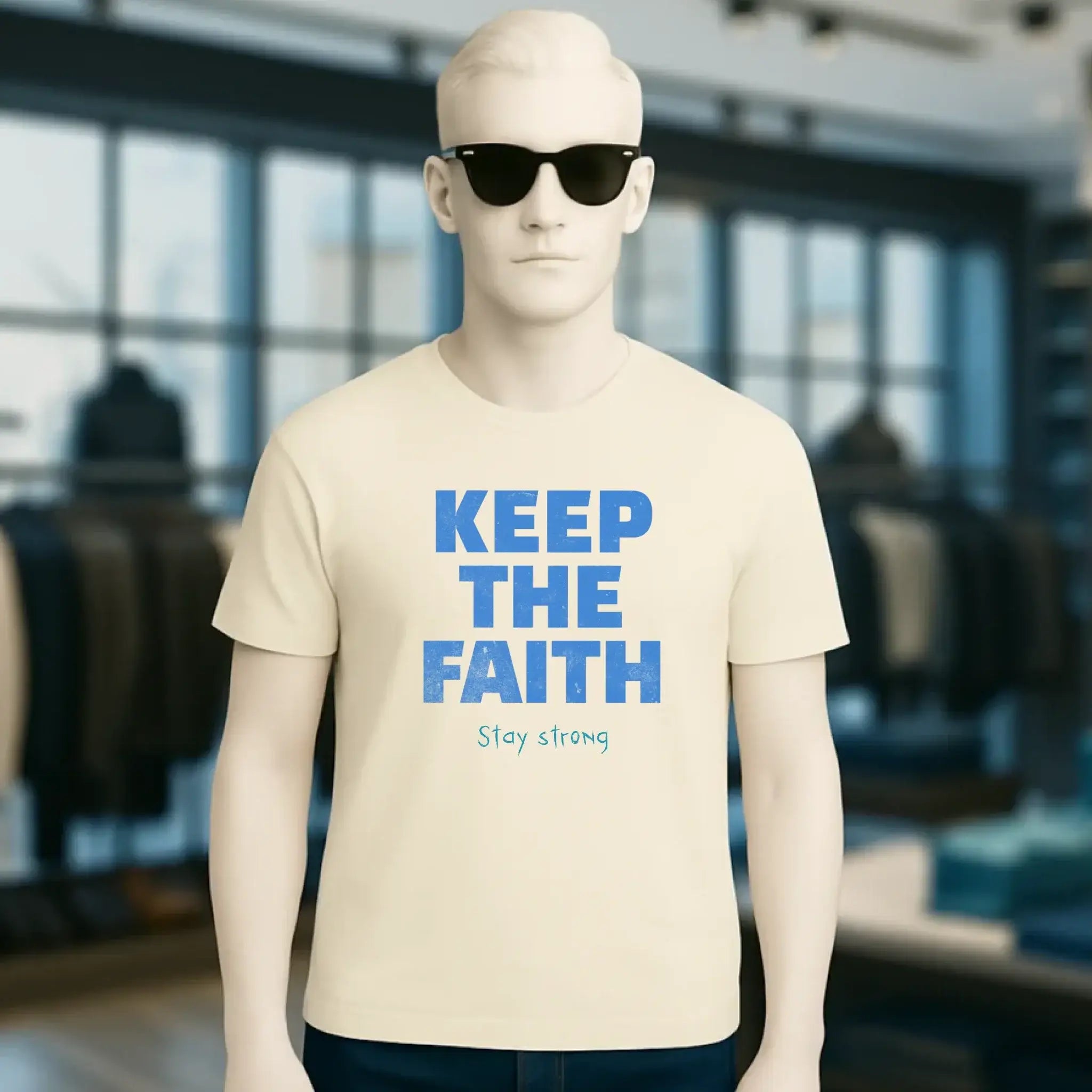 Keep the Faith • Farbwahl + Wunschtext • Unisex Premium T-Shirt XS-5XL aus Bio-Baumwolle für Damen & Herren • Exklusivdesign • personalisiert