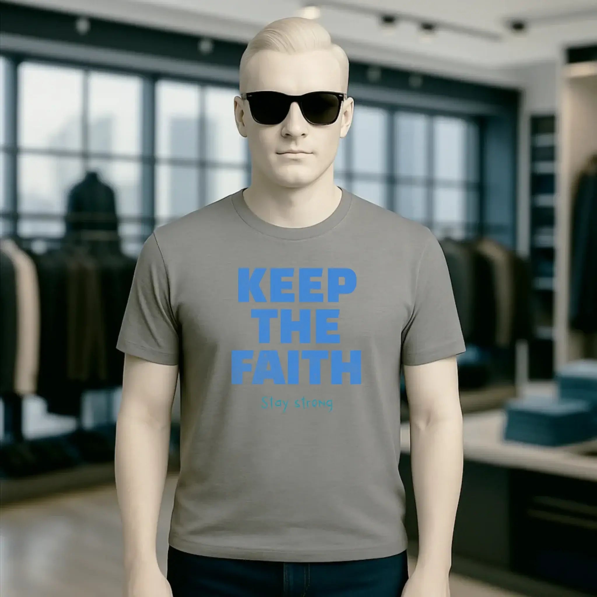 Keep the Faith • Farbwahl + Wunschtext • Unisex Premium T-Shirt XS-5XL aus Bio-Baumwolle für Damen & Herren • Exklusivdesign • personalisiert