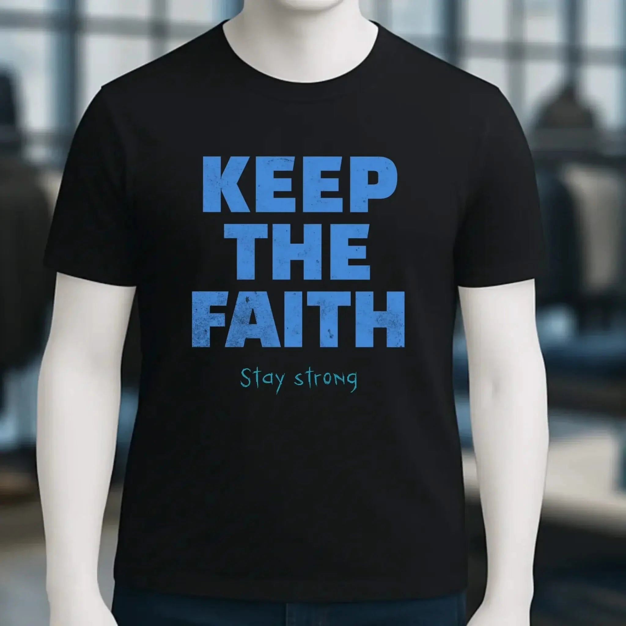 Keep the Faith • Farbwahl + Wunschtext • Unisex Premium T-Shirt XS-5XL aus Bio-Baumwolle für Damen & Herren • Exklusivdesign • personalisiert