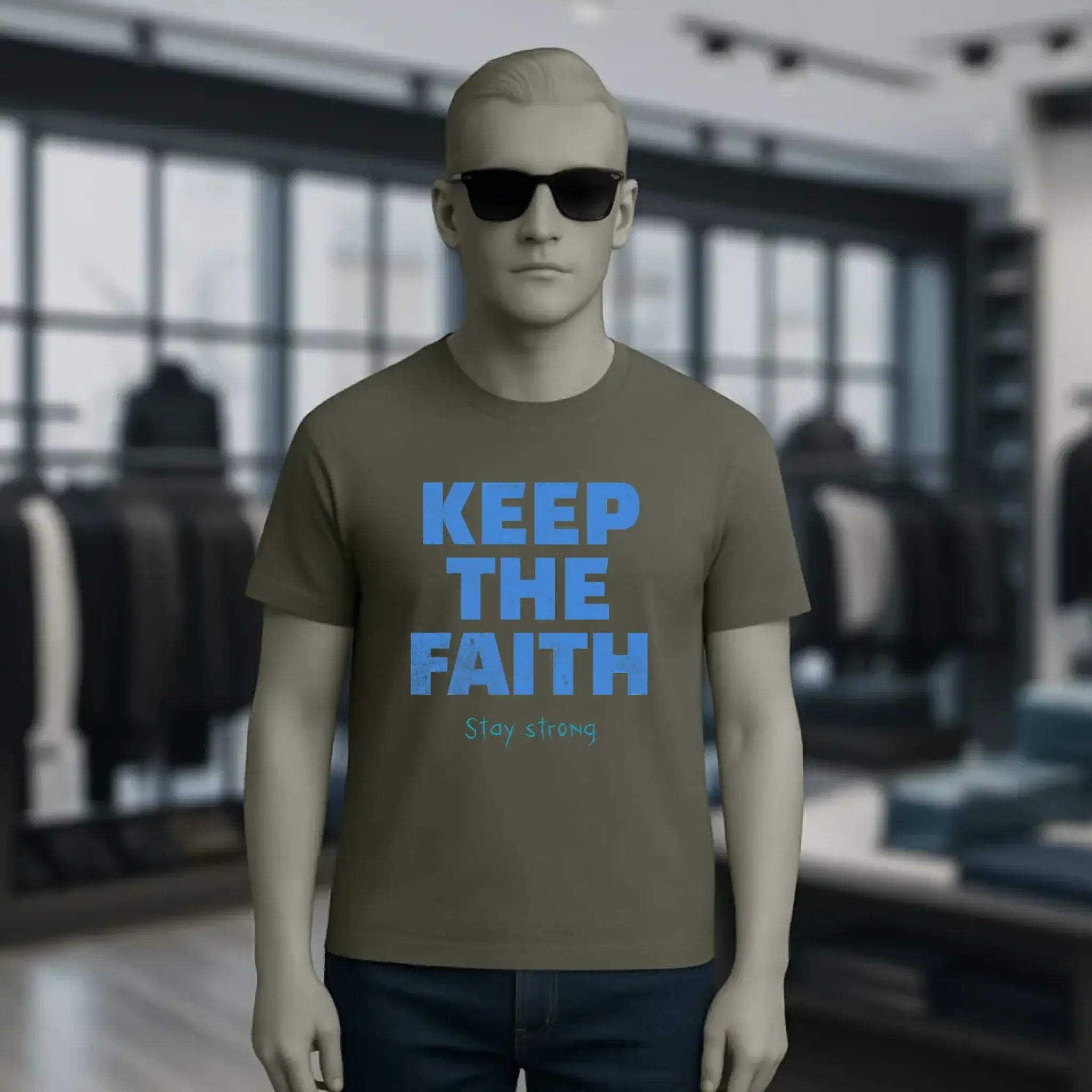 Keep the Faith • Farbwahl + Wunschtext • Unisex Premium T-Shirt XS-5XL aus Bio-Baumwolle für Damen & Herren • Exklusivdesign • personalisiert