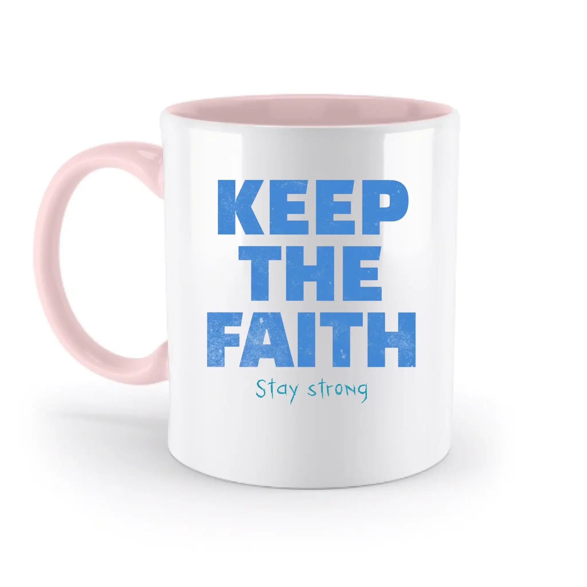 Keep the Faith • Farbwahl + Wunschtext • zweifarbige Tasse • Exklusivdesign • personalisiert