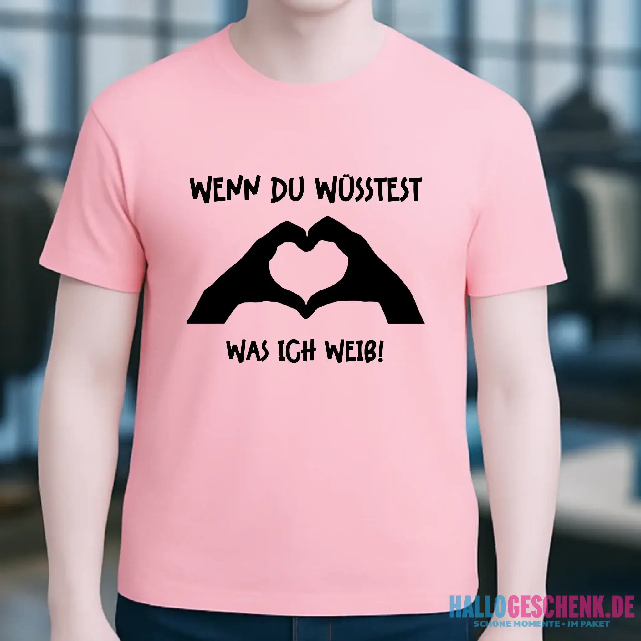 Keine Frage, ich liebe Dich auch! • Hände • personalisierter Text • Unisex Premium T-Shirt XS-5XL aus Bio-Baumwolle für Damen & Herren • Exklusivdesign • personalisiert