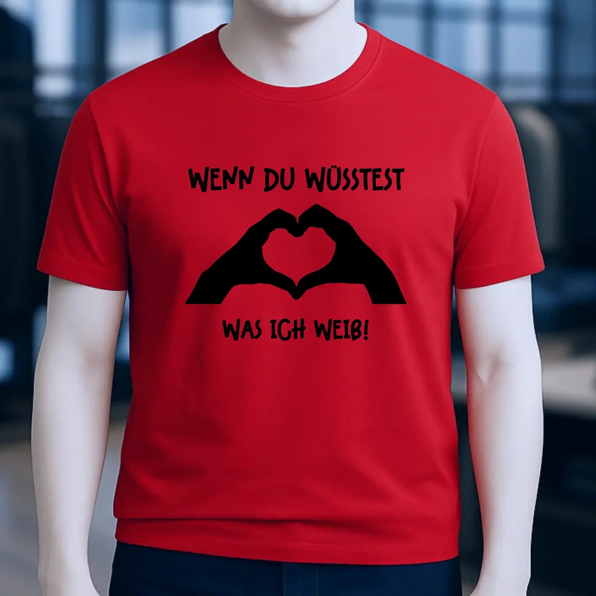 Keine Frage, ich liebe Dich auch! • Hände • personalisierter Text • Unisex Premium T-Shirt XS-5XL aus Bio-Baumwolle für Damen & Herren • Exklusivdesign • personalisiert