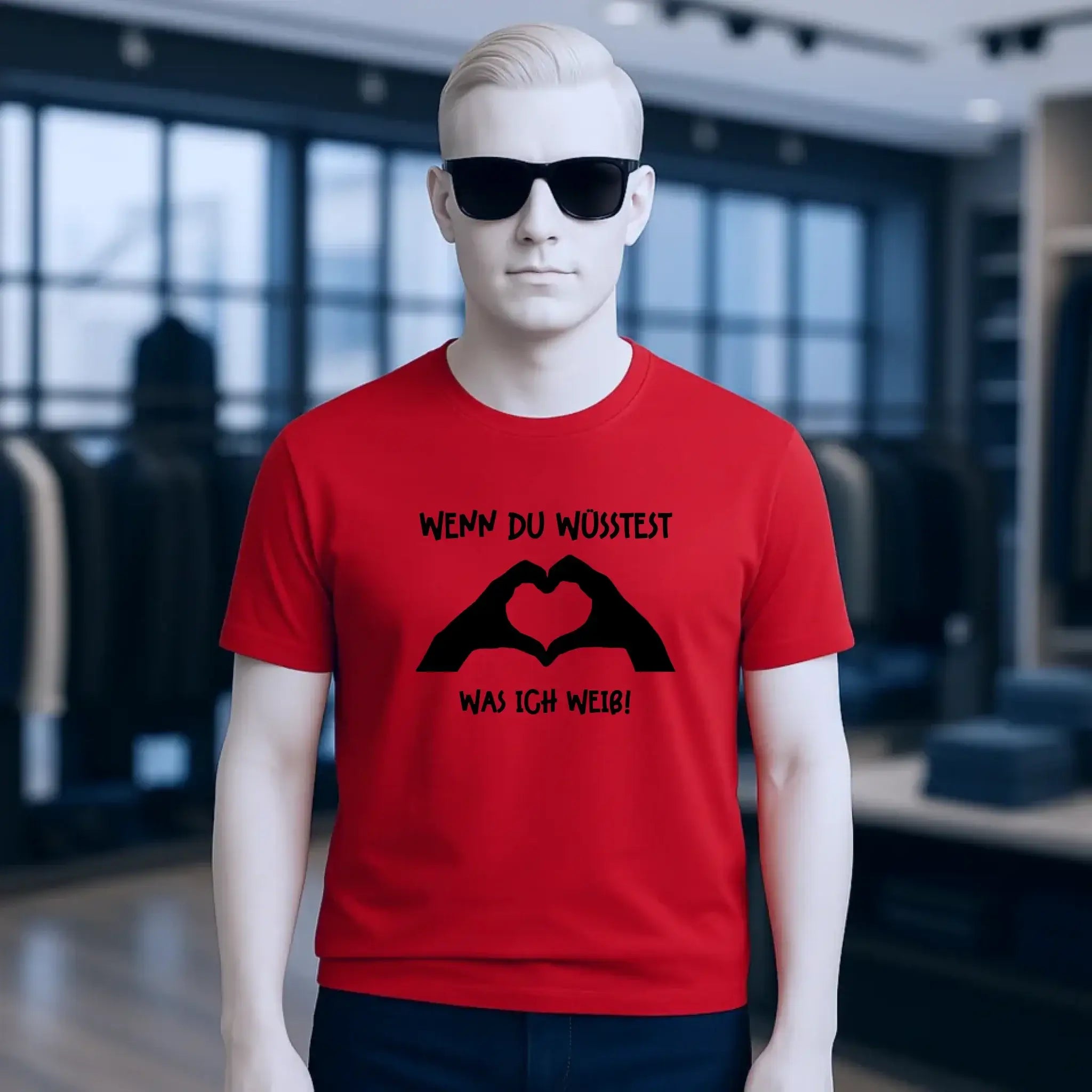 Keine Frage, ich liebe Dich auch! • Hände • personalisierter Text • Unisex Premium T-Shirt XS-5XL aus Bio-Baumwolle für Damen & Herren • Exklusivdesign • personalisiert