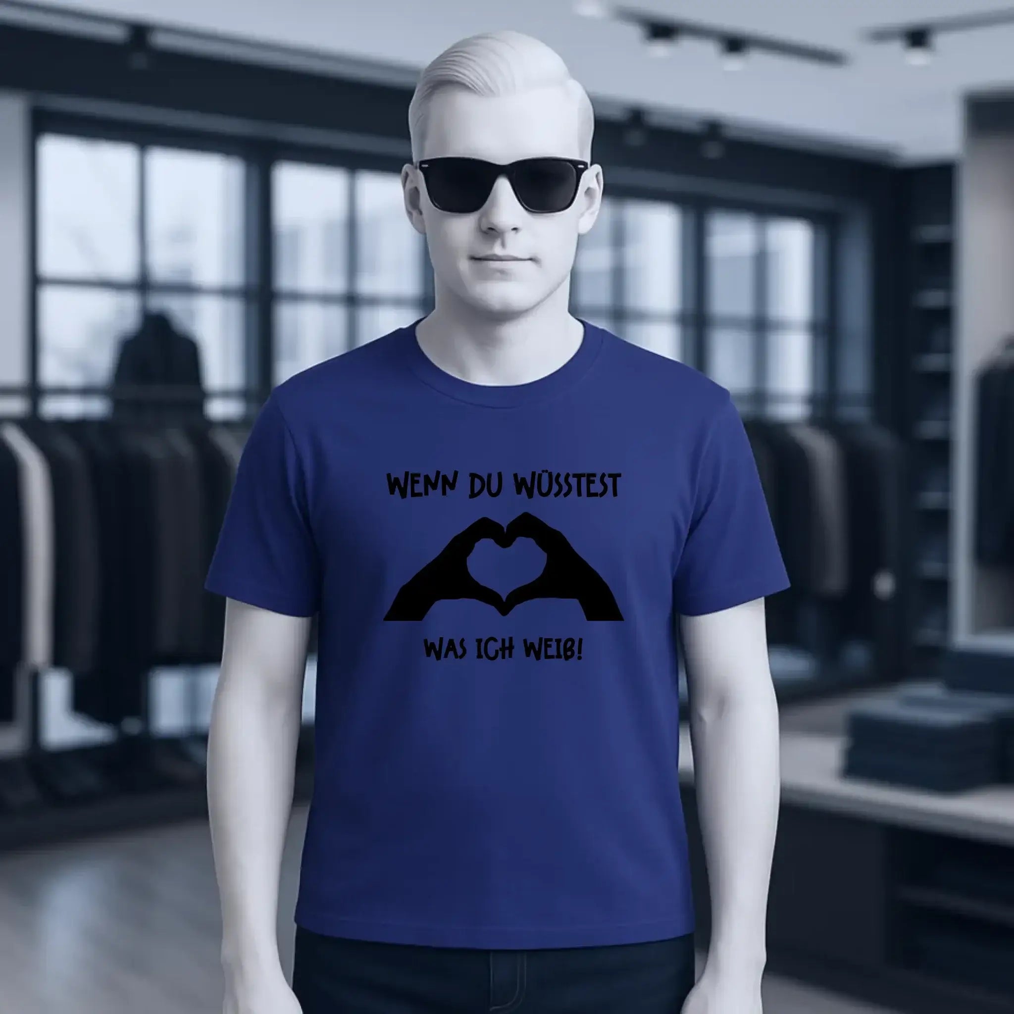 Keine Frage, ich liebe Dich auch! • Hände • personalisierter Text • Unisex Premium T-Shirt XS-5XL aus Bio-Baumwolle für Damen & Herren • Exklusivdesign • personalisiert