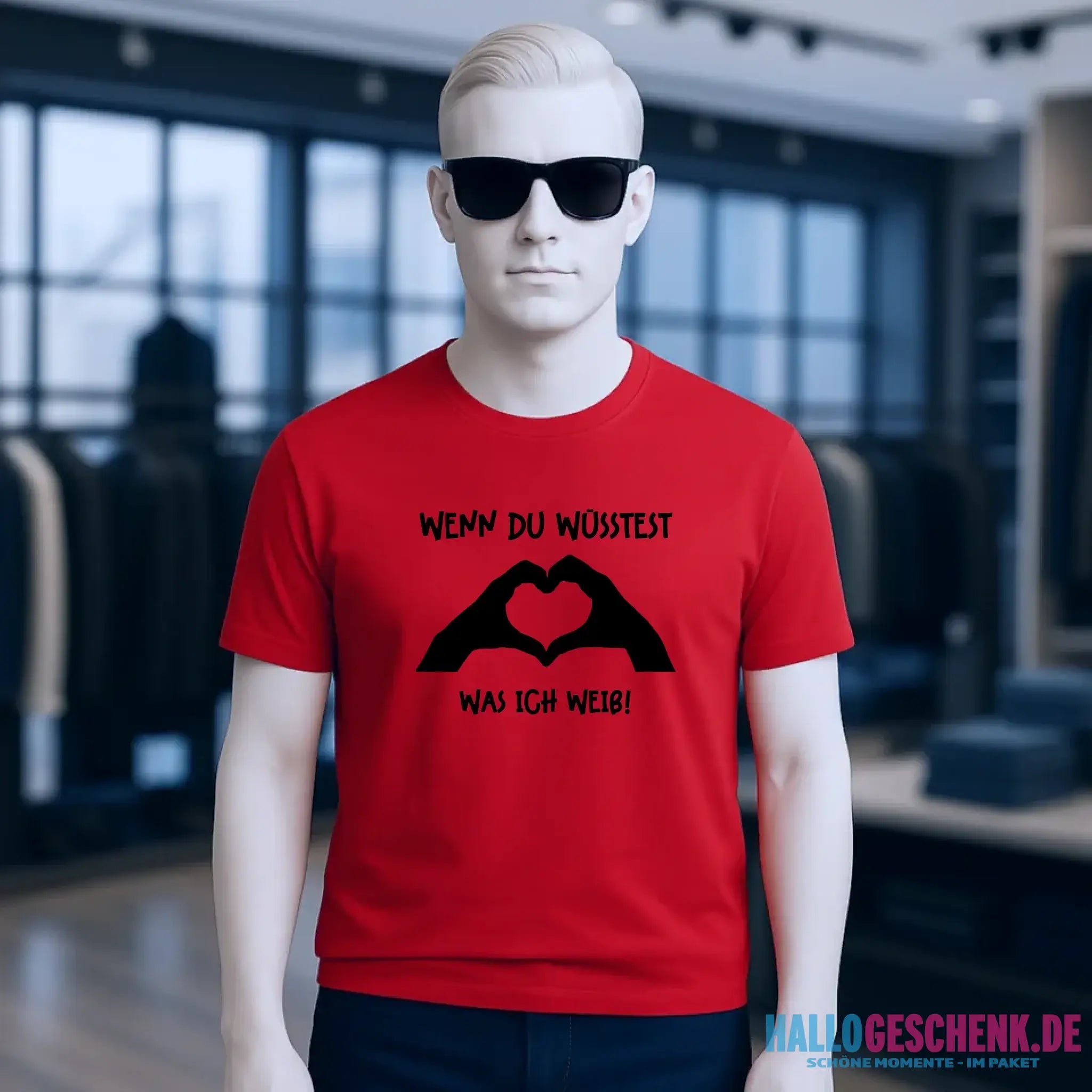 Keine Frage, ich liebe Dich auch! • Hände • personalisierter Text • Unisex Premium T-Shirt XS-5XL aus Bio-Baumwolle für Damen & Herren • Exklusivdesign • personalisiert