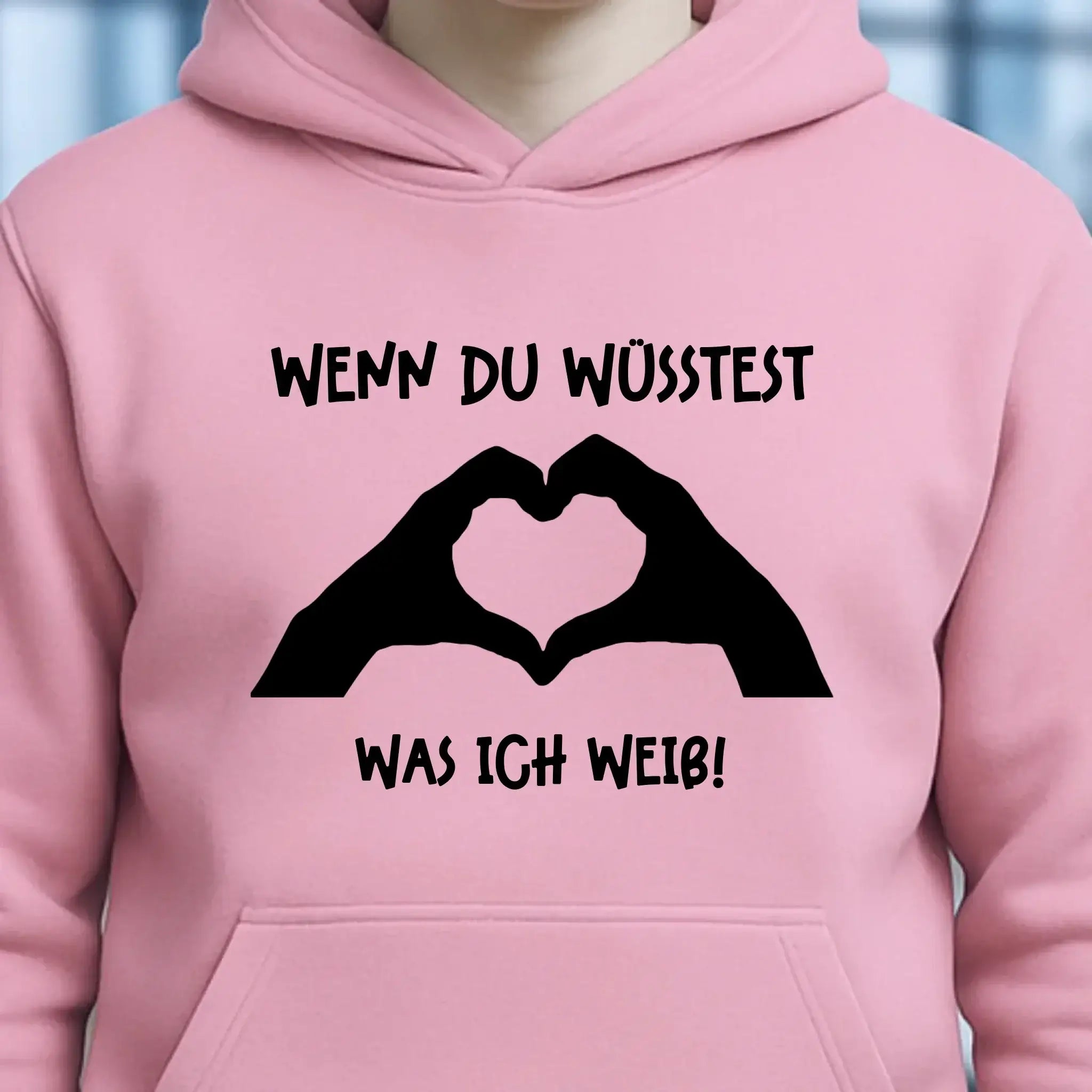 Keine Frage, ich liebe Dich auch! • Hände • personalisierter Text • Unisex Premium Hoodie XS-5XL aus Bio-Baumwolle für Damen & Herren • Exklusivdesign • personalisiert