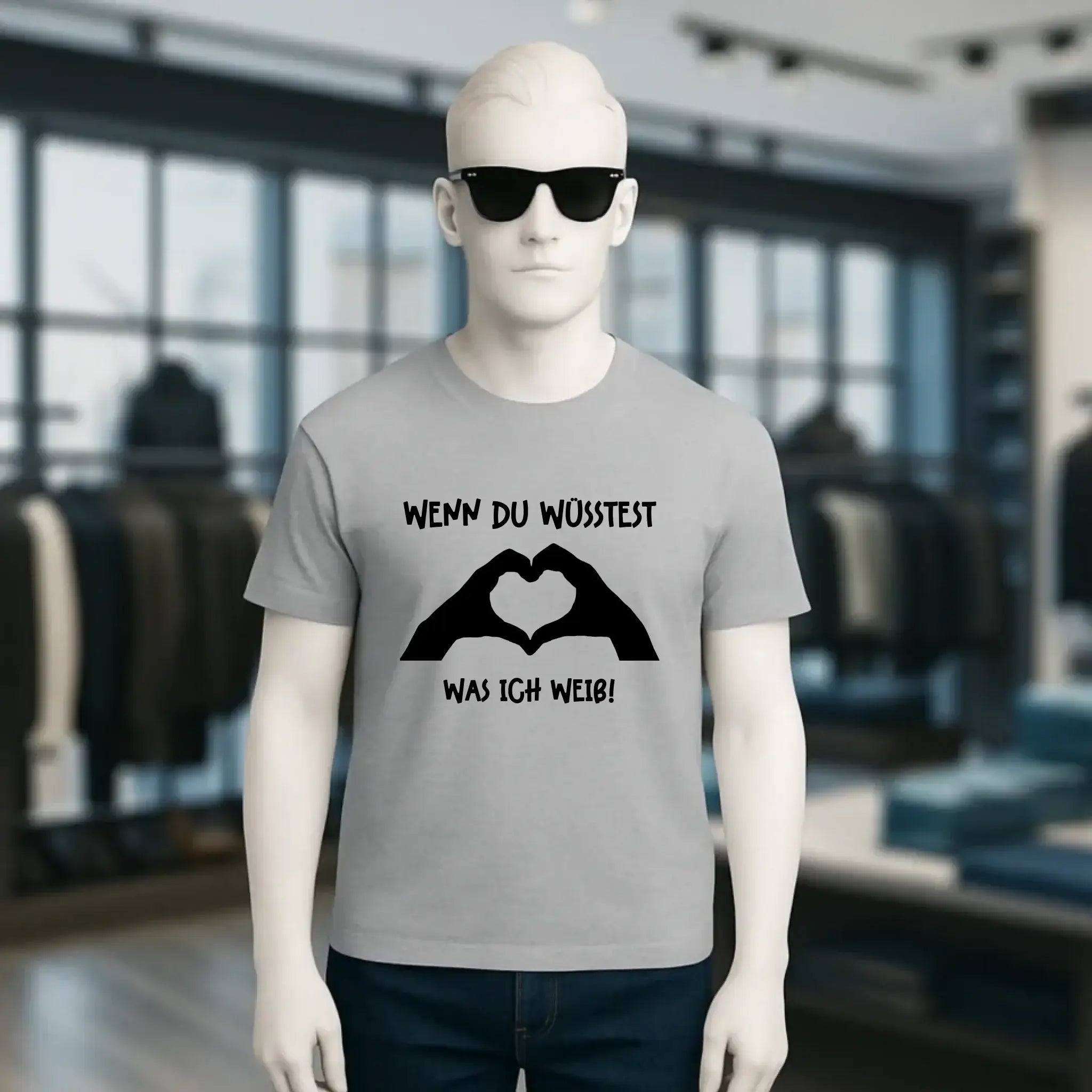 Keine Frage, ich liebe Dich auch! • Hände • personalisierter Text • Unisex Premium T-Shirt XS-5XL aus Bio-Baumwolle für Damen & Herren • Exklusivdesign • personalisiert
